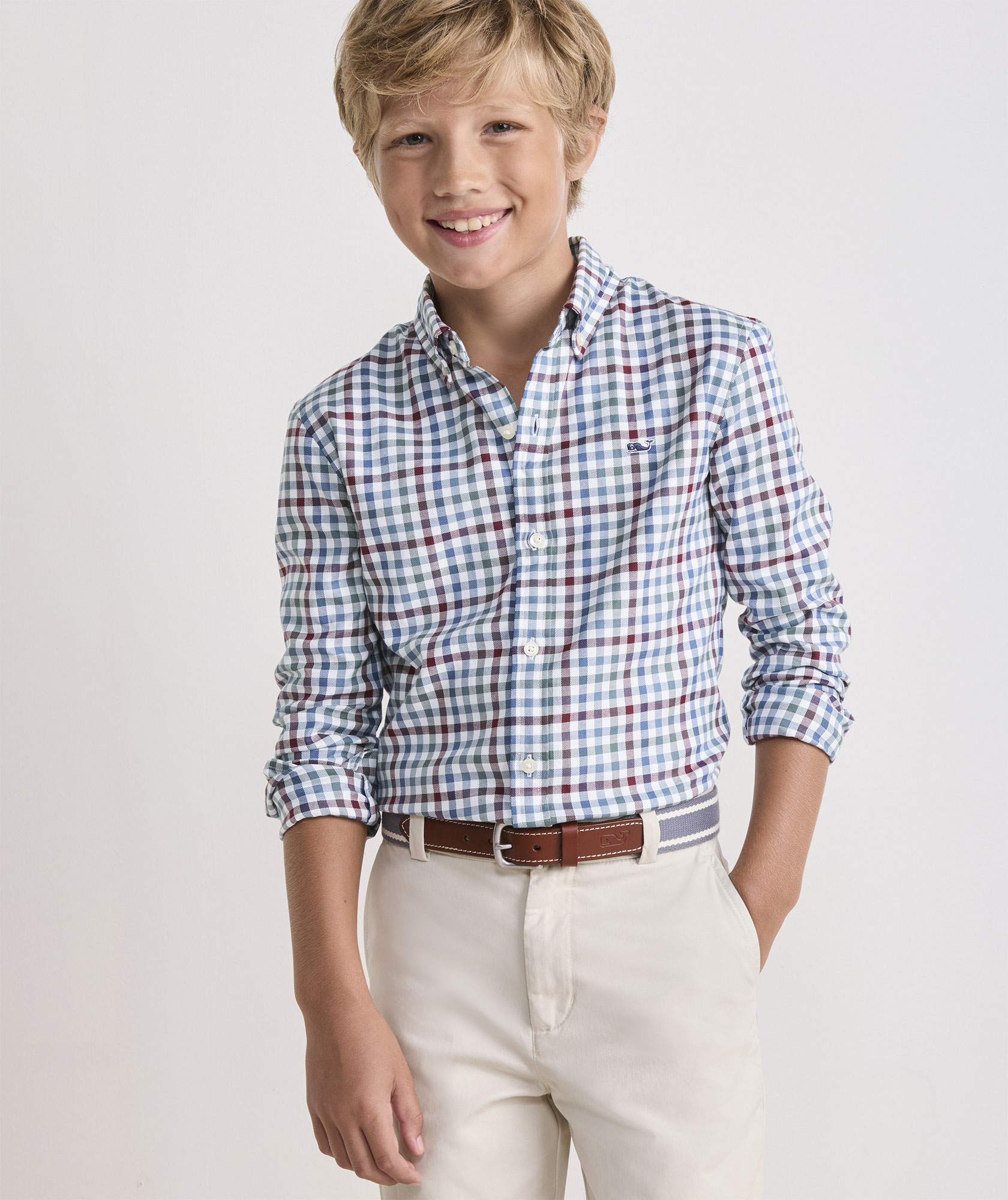 Boys' Monomoy Tattersall Oxford Shirt