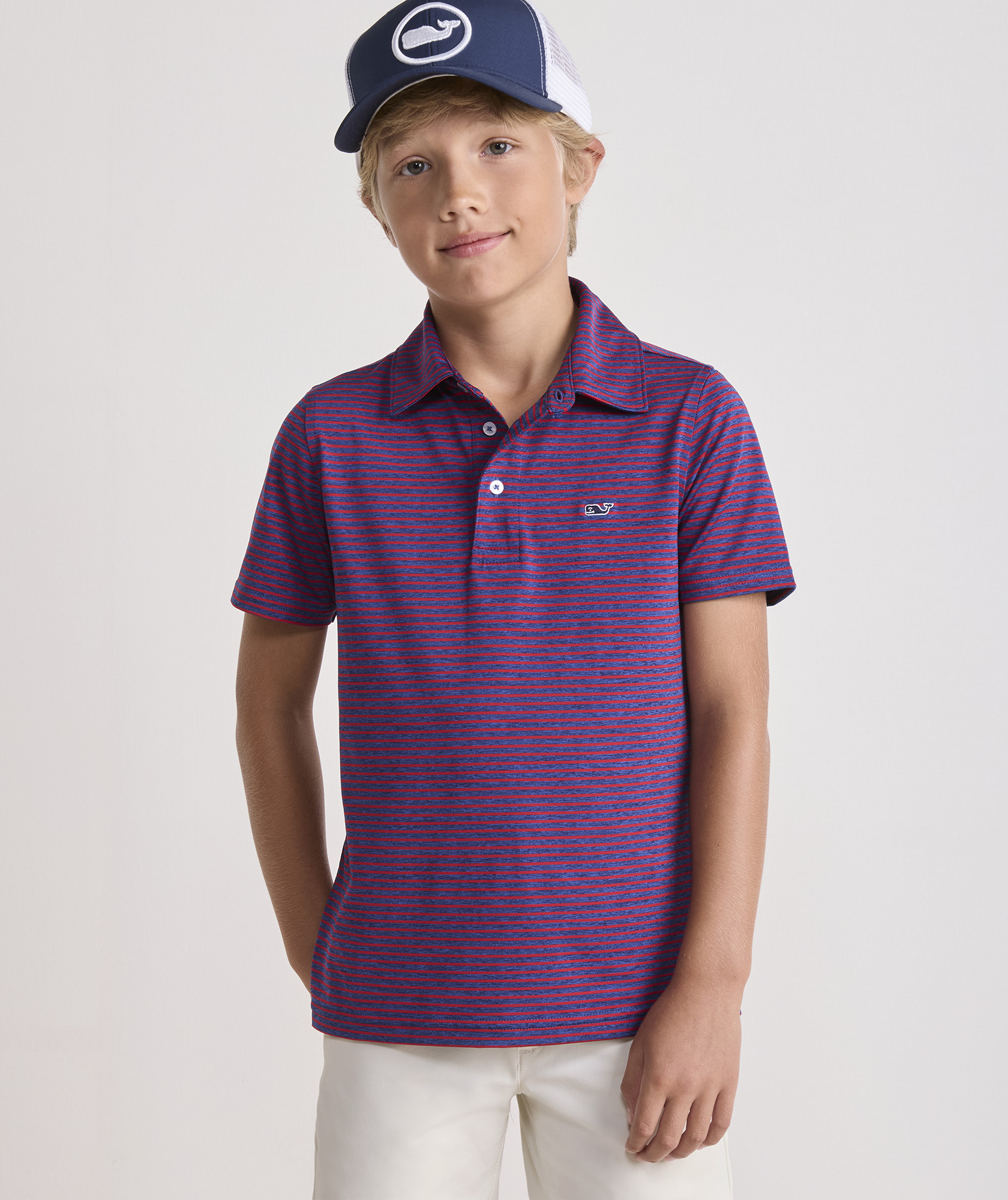 Boys' Bradley Stripe Sankaty Polo