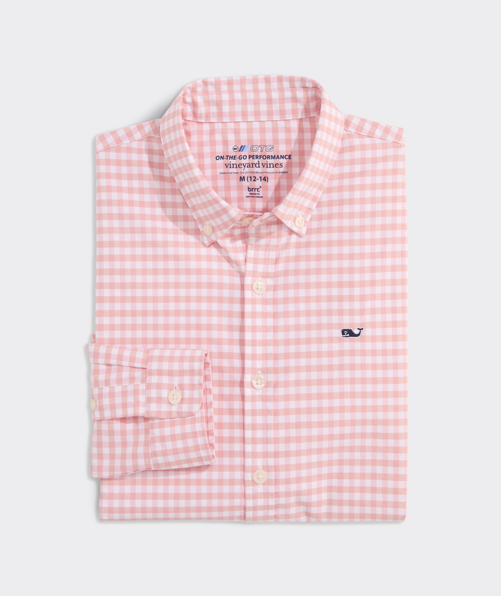 Boys' Skysail Gingham Performance Cotton Shirt