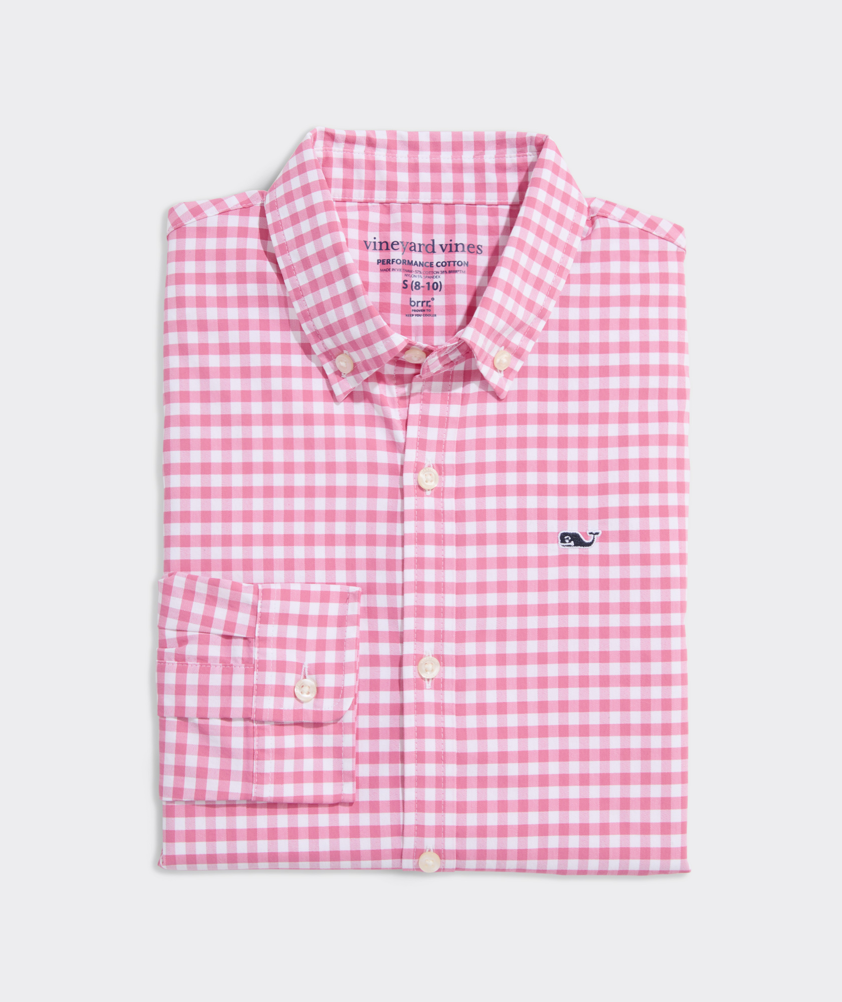 Boys' Skysail Gingham Performance Cotton Shirt
