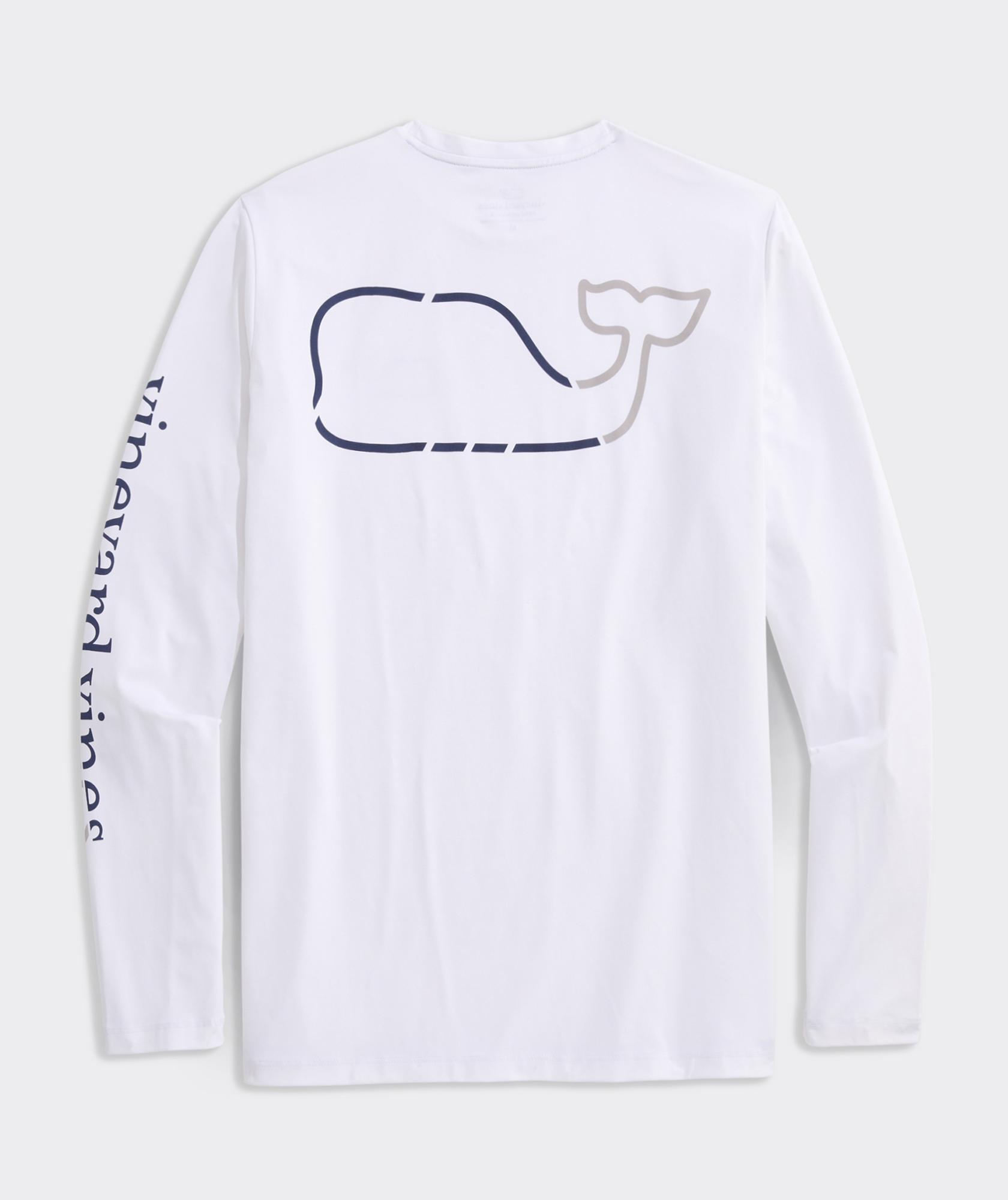 On-The-Go Whale Outline Long-Sleeve Harbor Performance Tee
