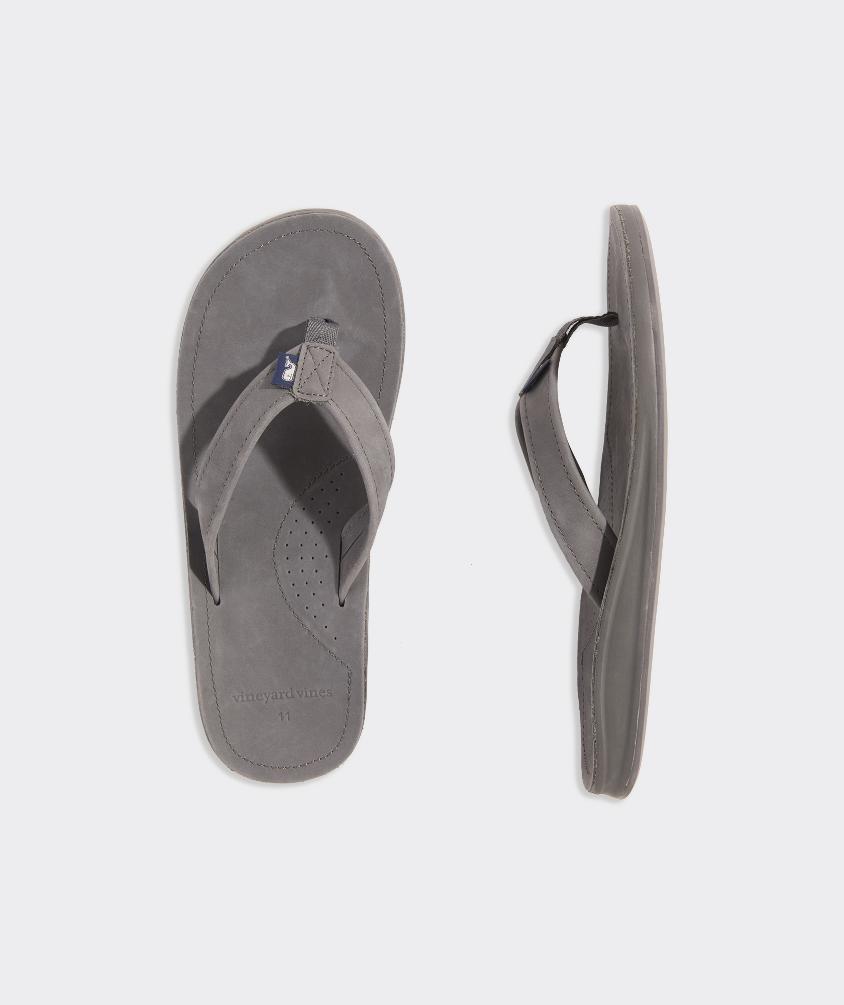 Contoured Leather Flip Flops