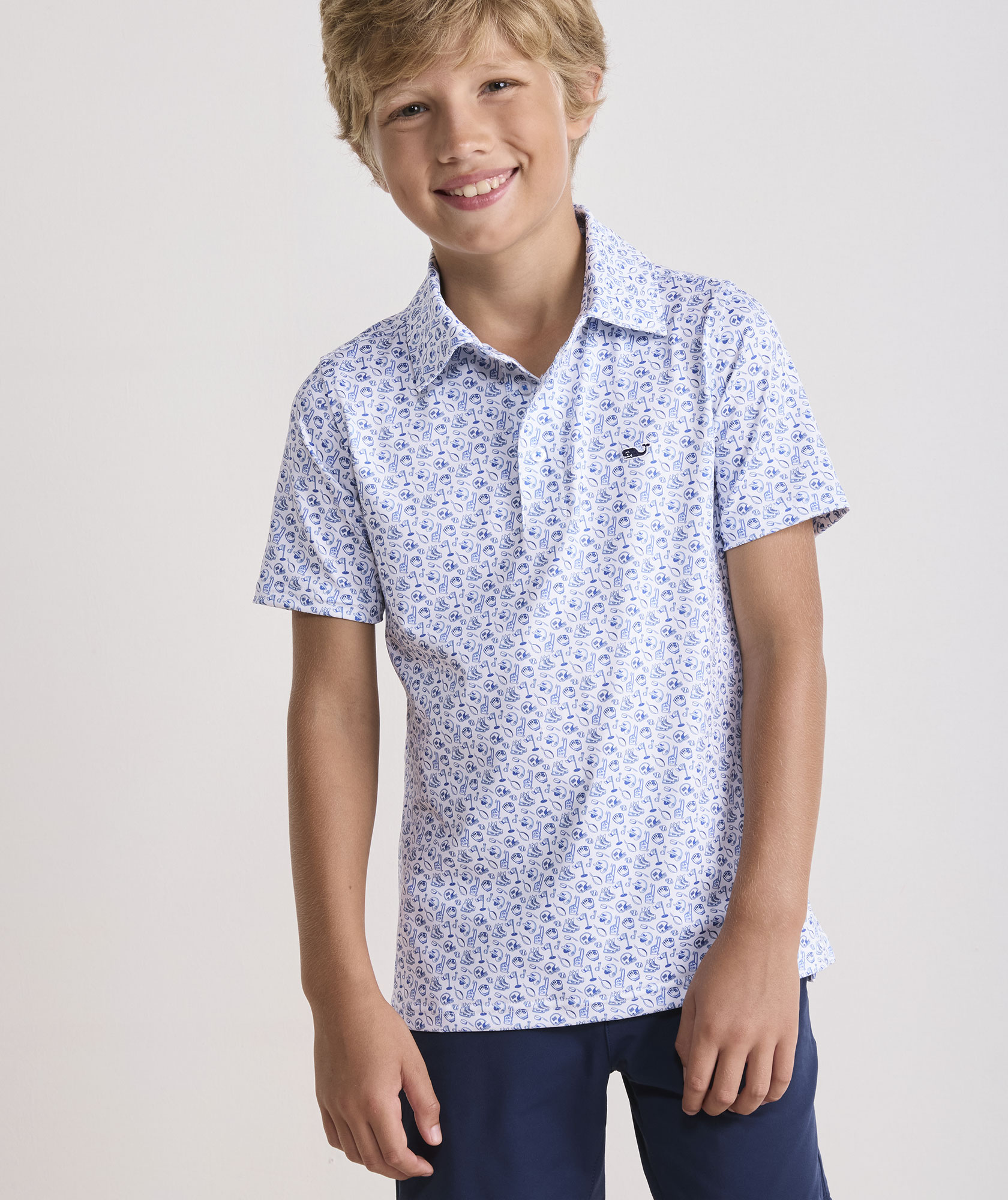 Boys' Printed Sankaty Performance Polo