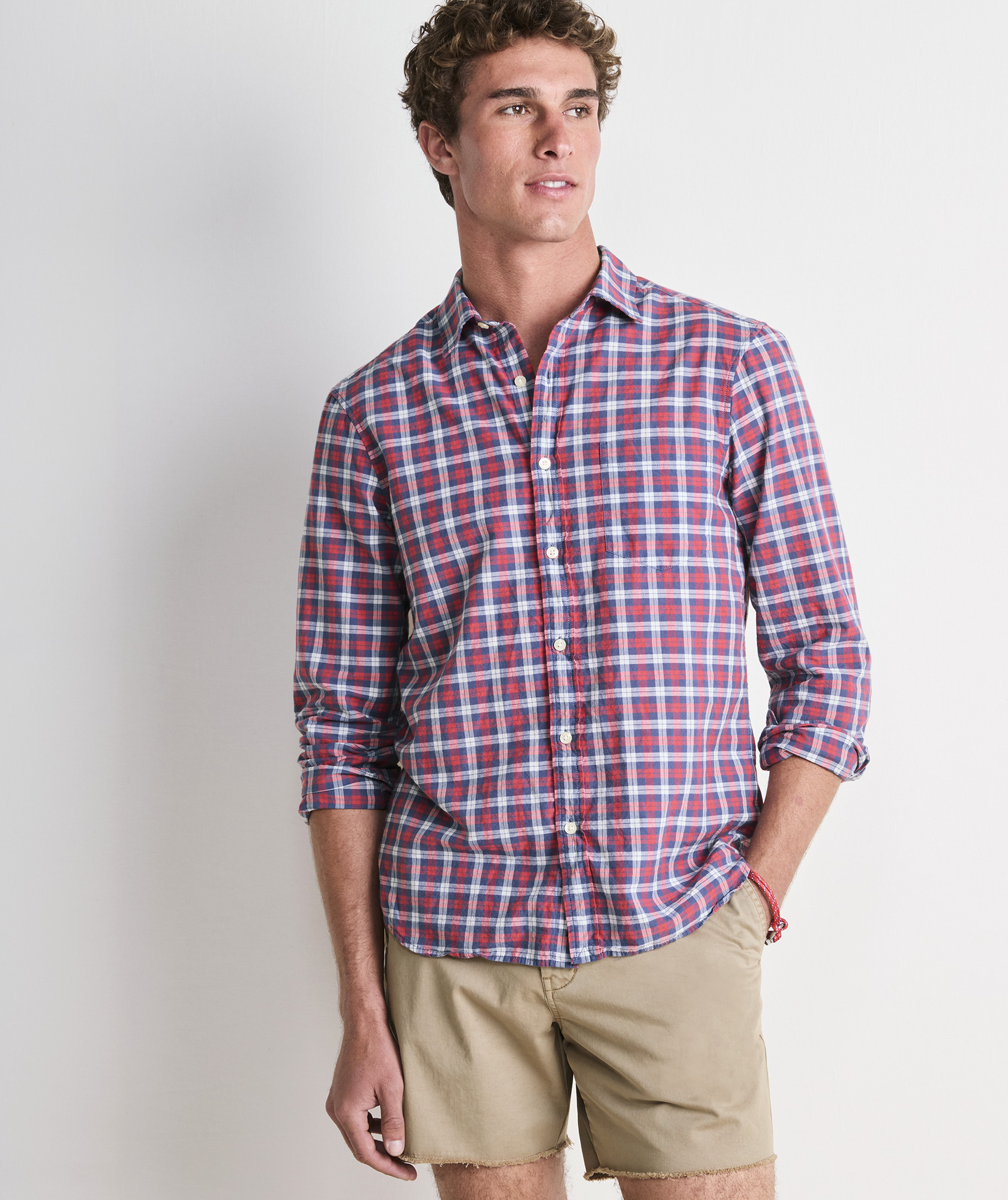 Overlook Plaid Cotton Madras Shirt