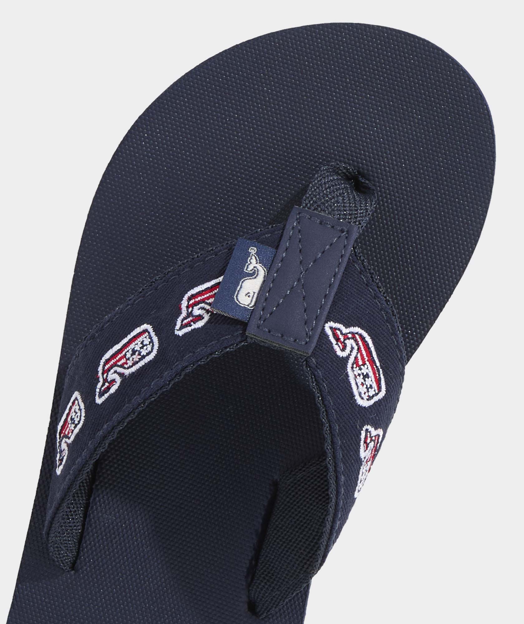Boys' Embroidered Flag Whale Foam Flip Flops