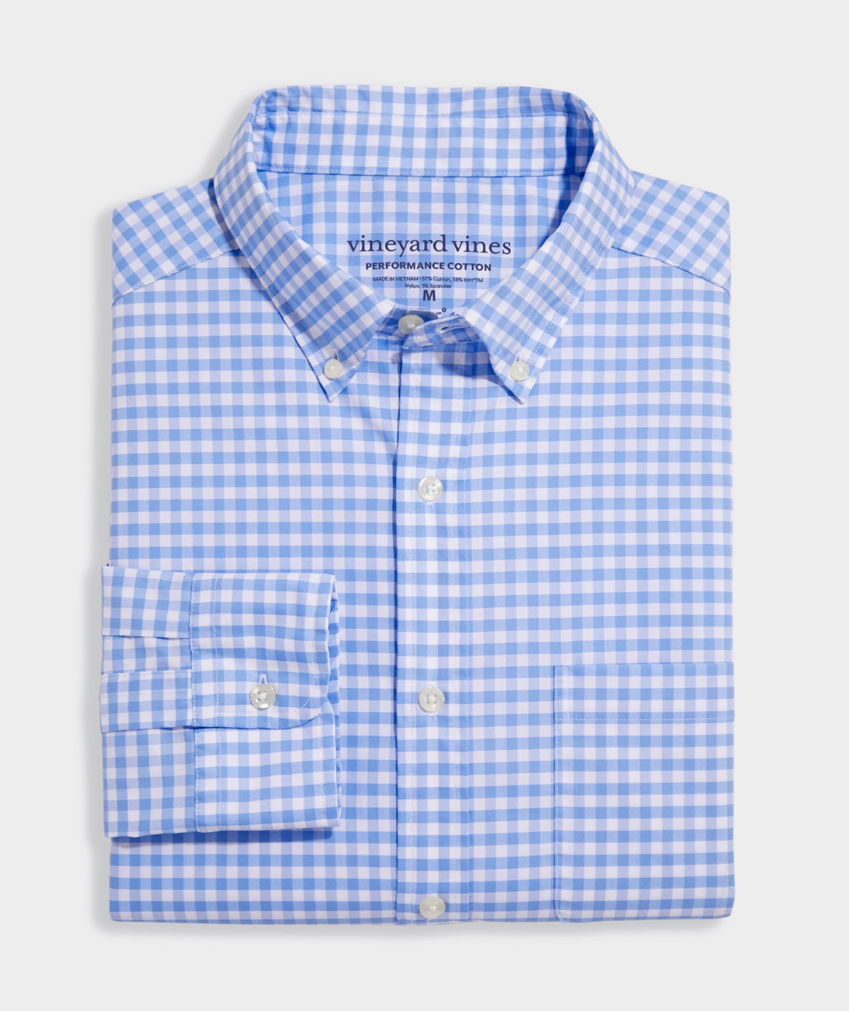 Skysail Gingham Performance Cotton Shirt