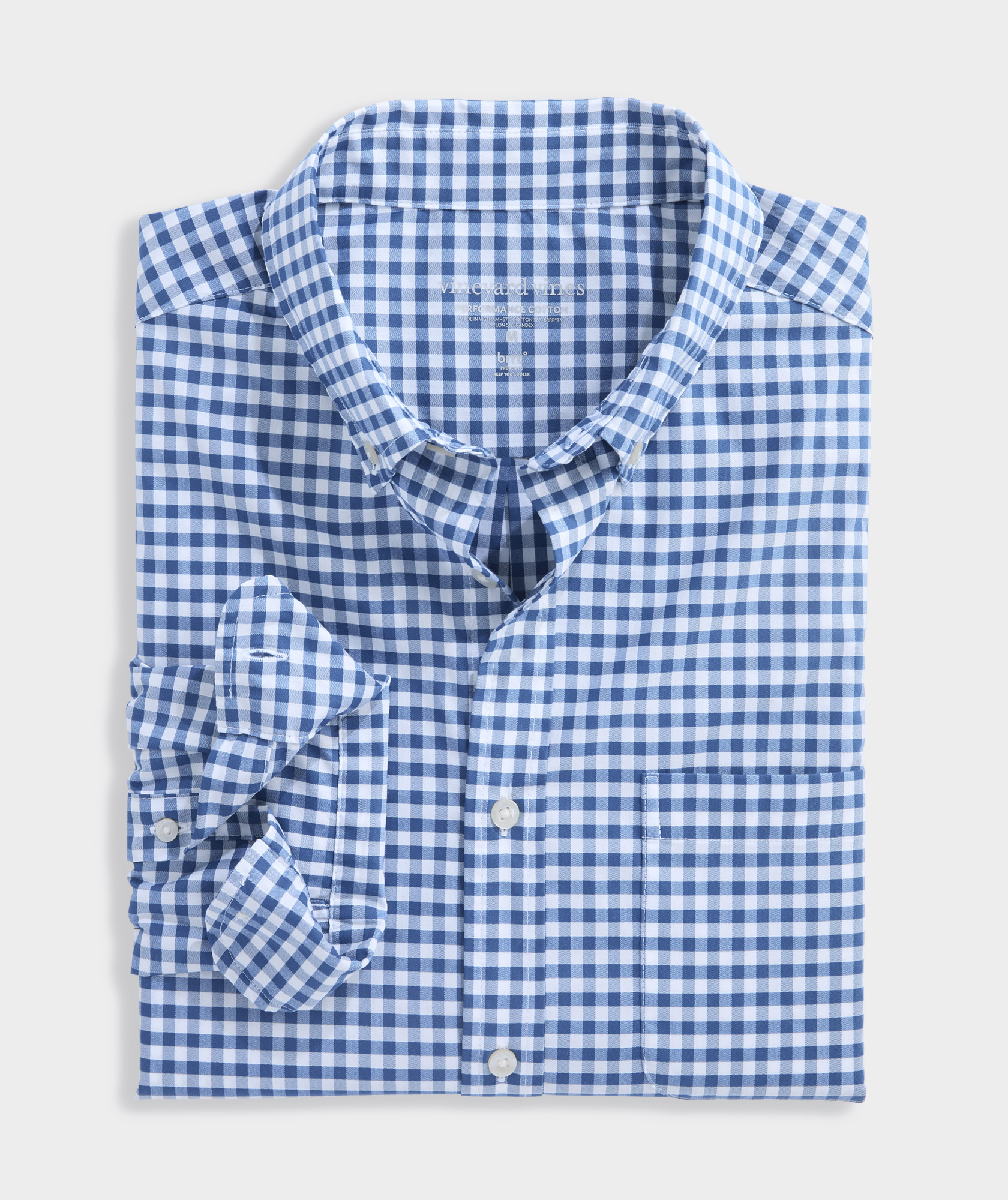Skysail Gingham Performance Cotton Shirt