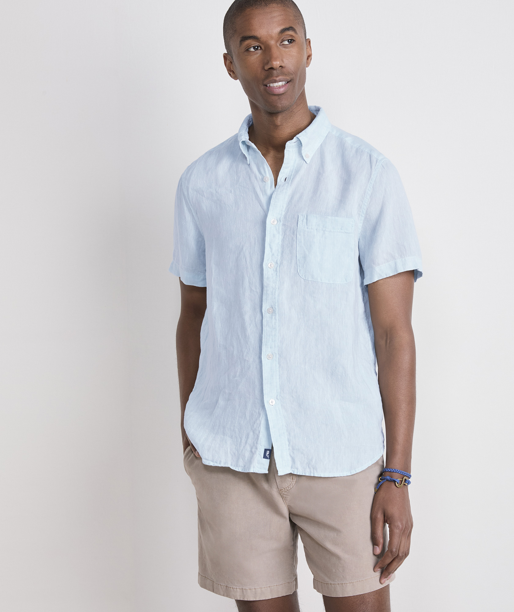 Surfside Solid Linen Short-Sleeve Shirt