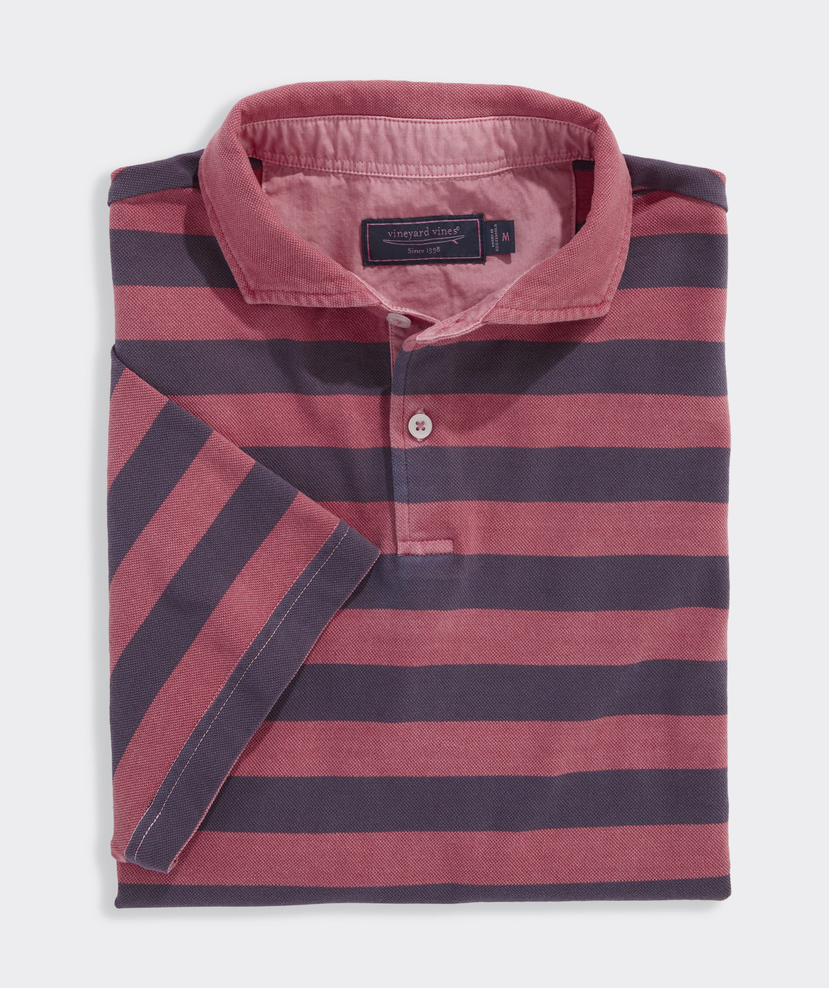 Lived-In Stripe Pique Polo