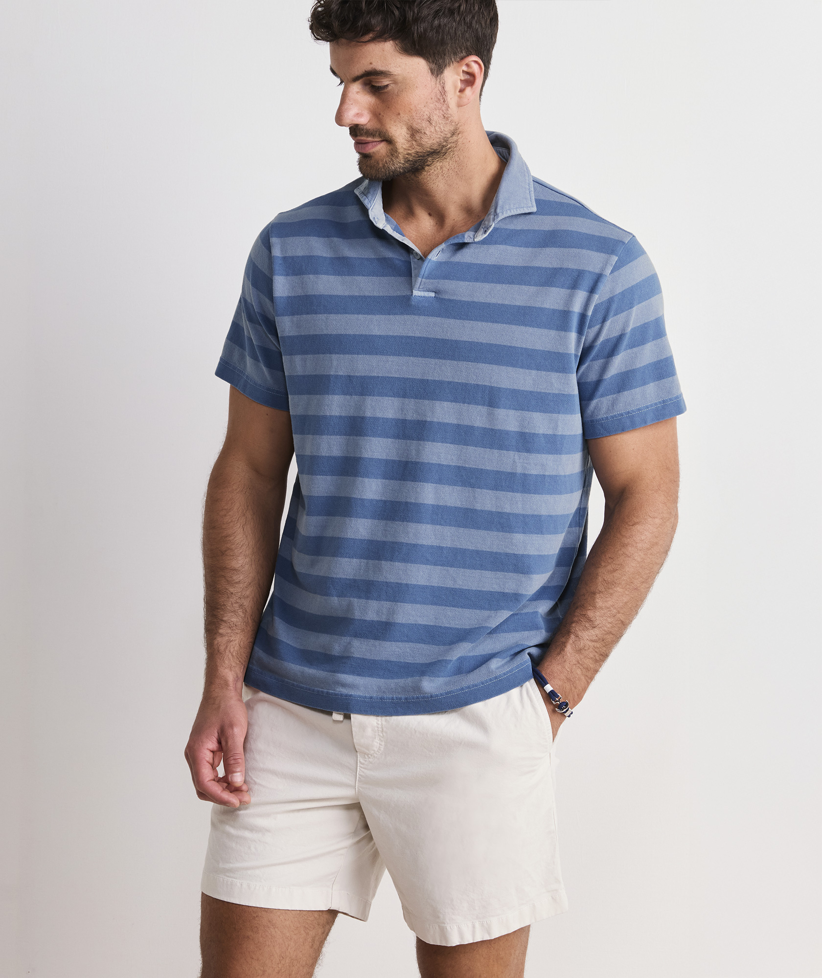 Lived-In Stripe Pique Polo