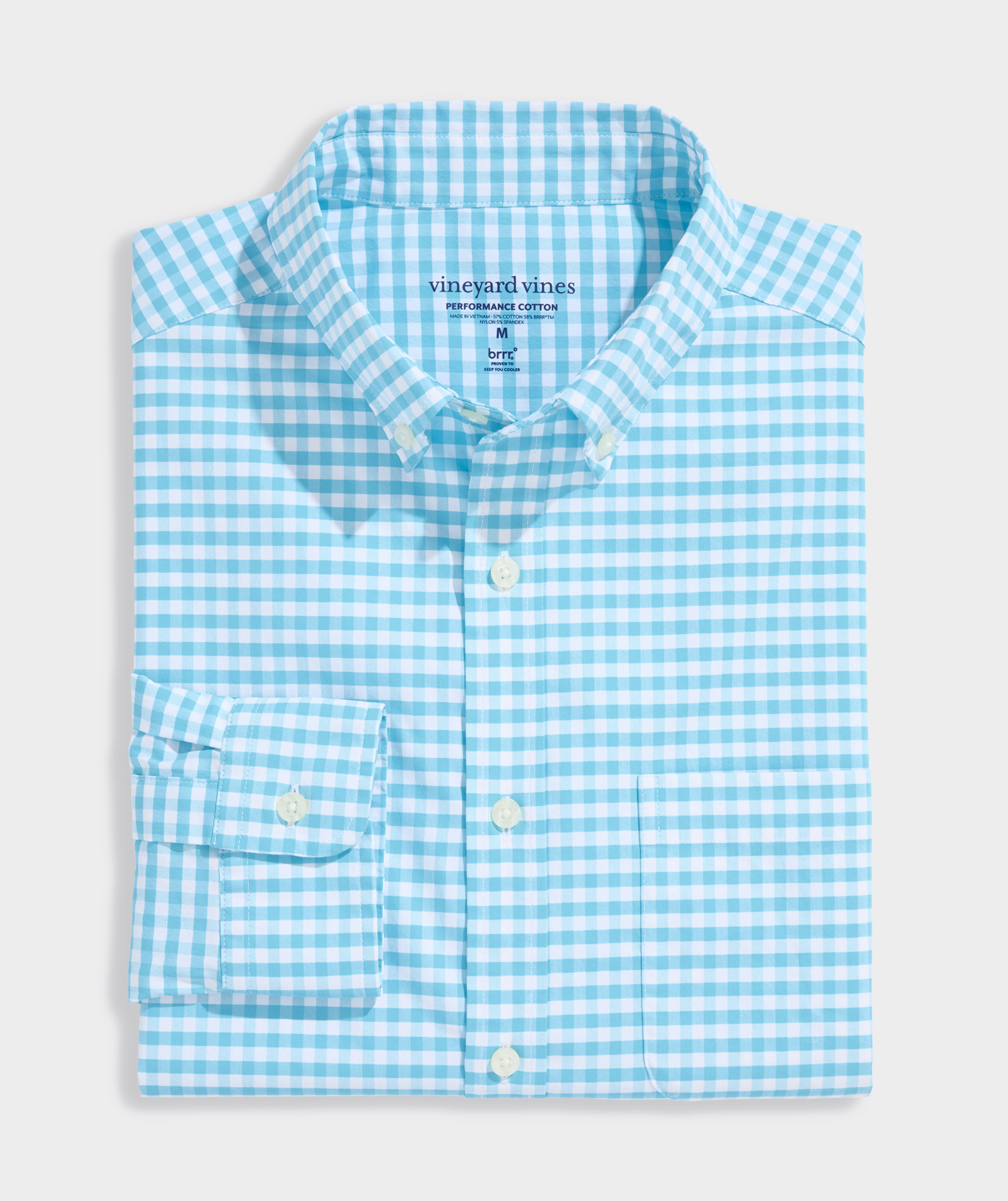 Skysail Gingham Performance Cotton Shirt