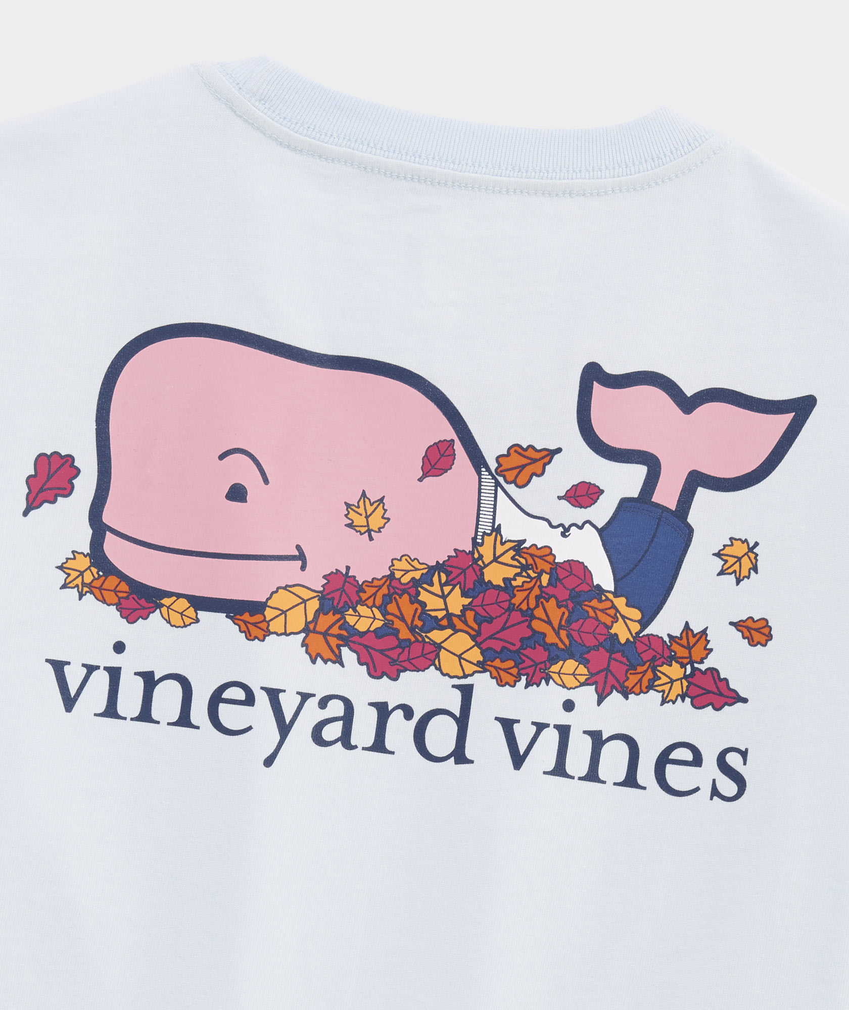 Boys' Leaf Pile Whale Short-Sleeve Pocket Tee