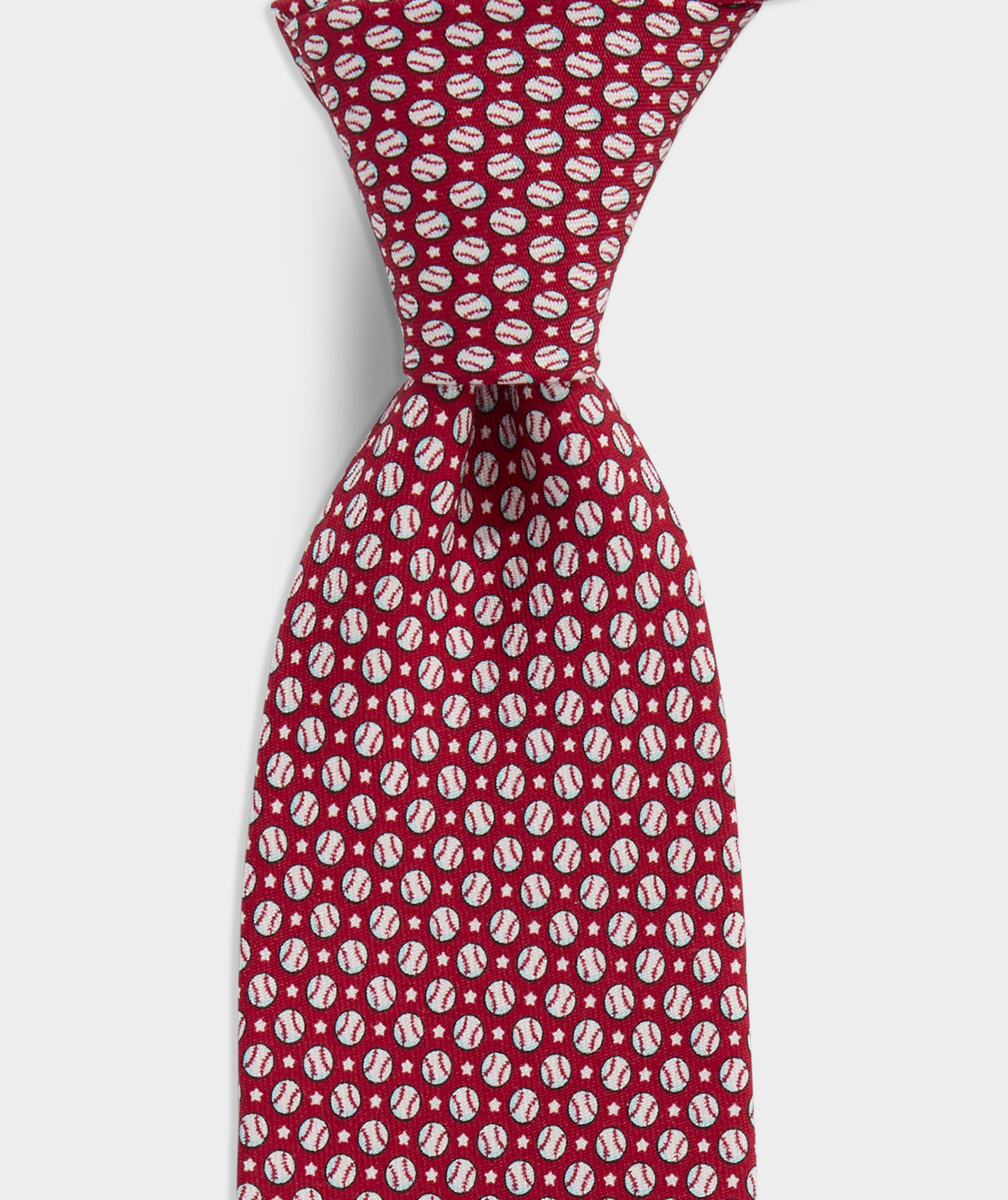 Boys' Baseball & Stars Silk Tie