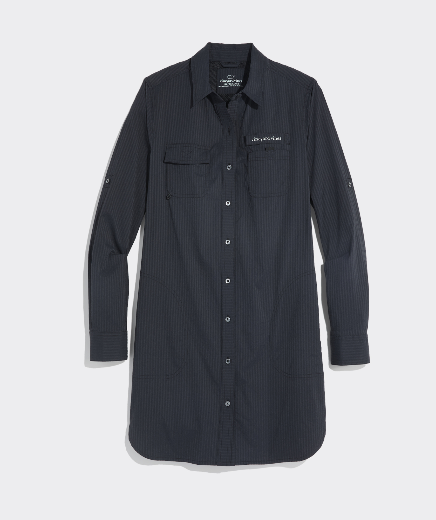 Harbor Seersucker Shirt Cover-Up