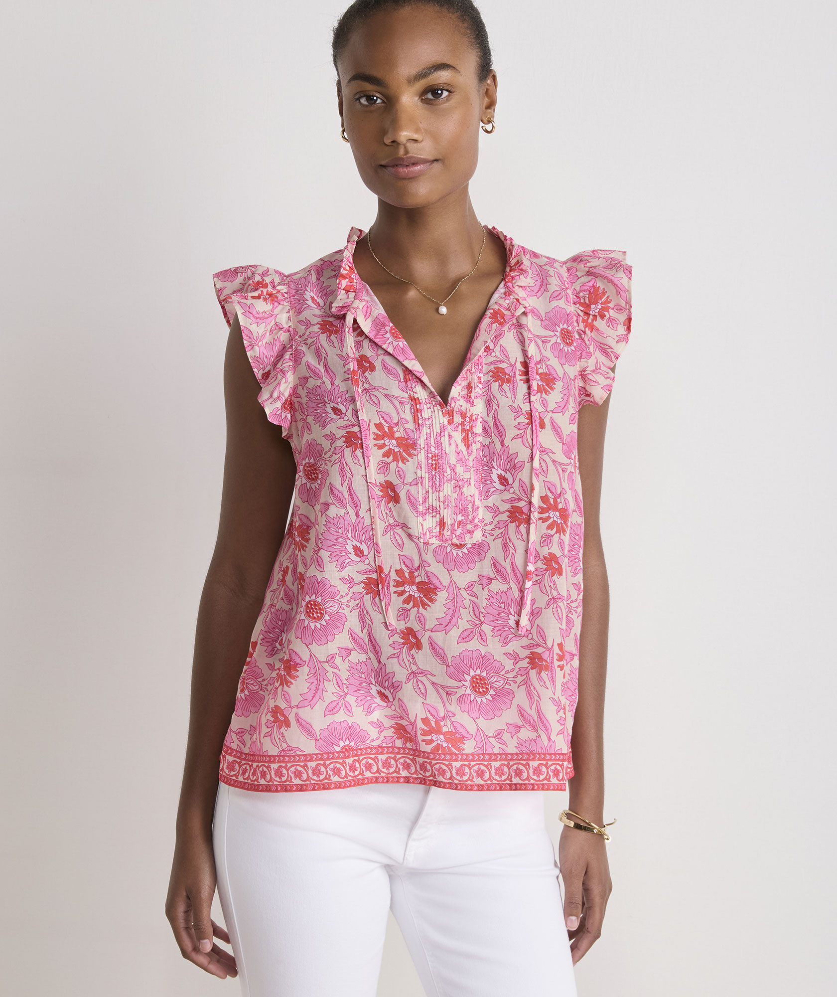 Adare Pintuck Top