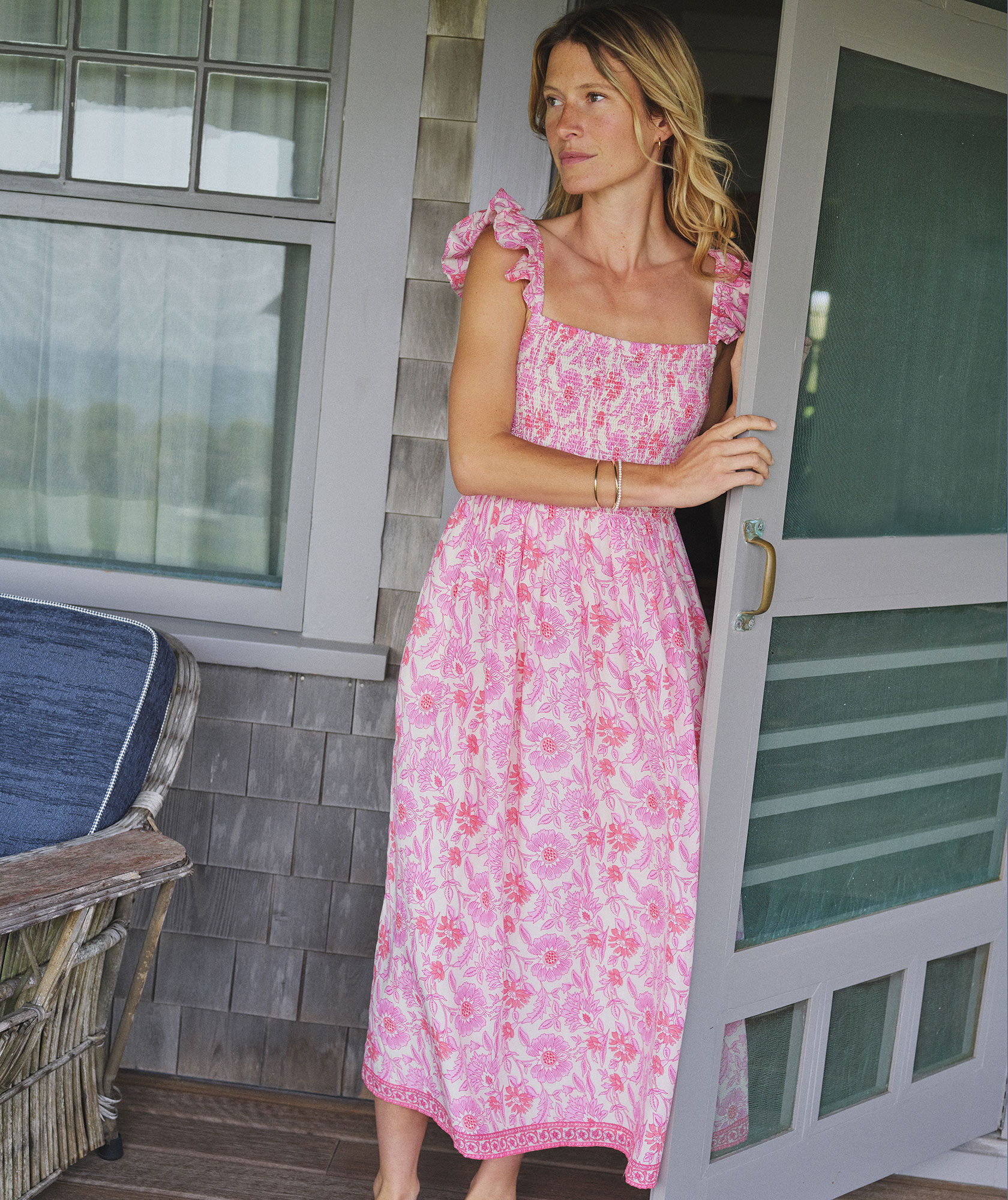 Ellen Ruffle Maxi Dress