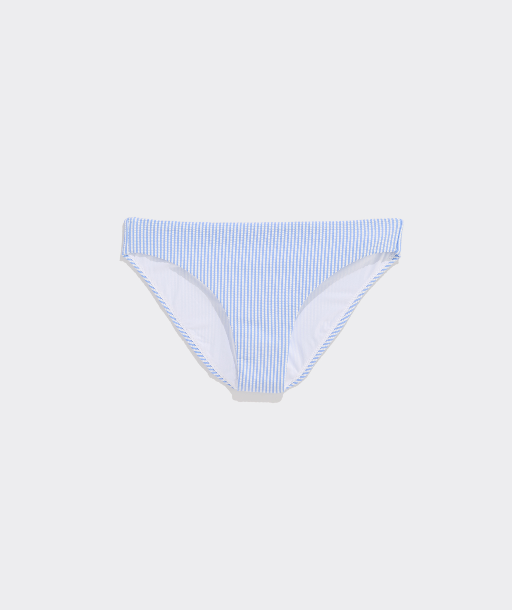 Seacrest Seersucker Low-Rise Bikini Bottom