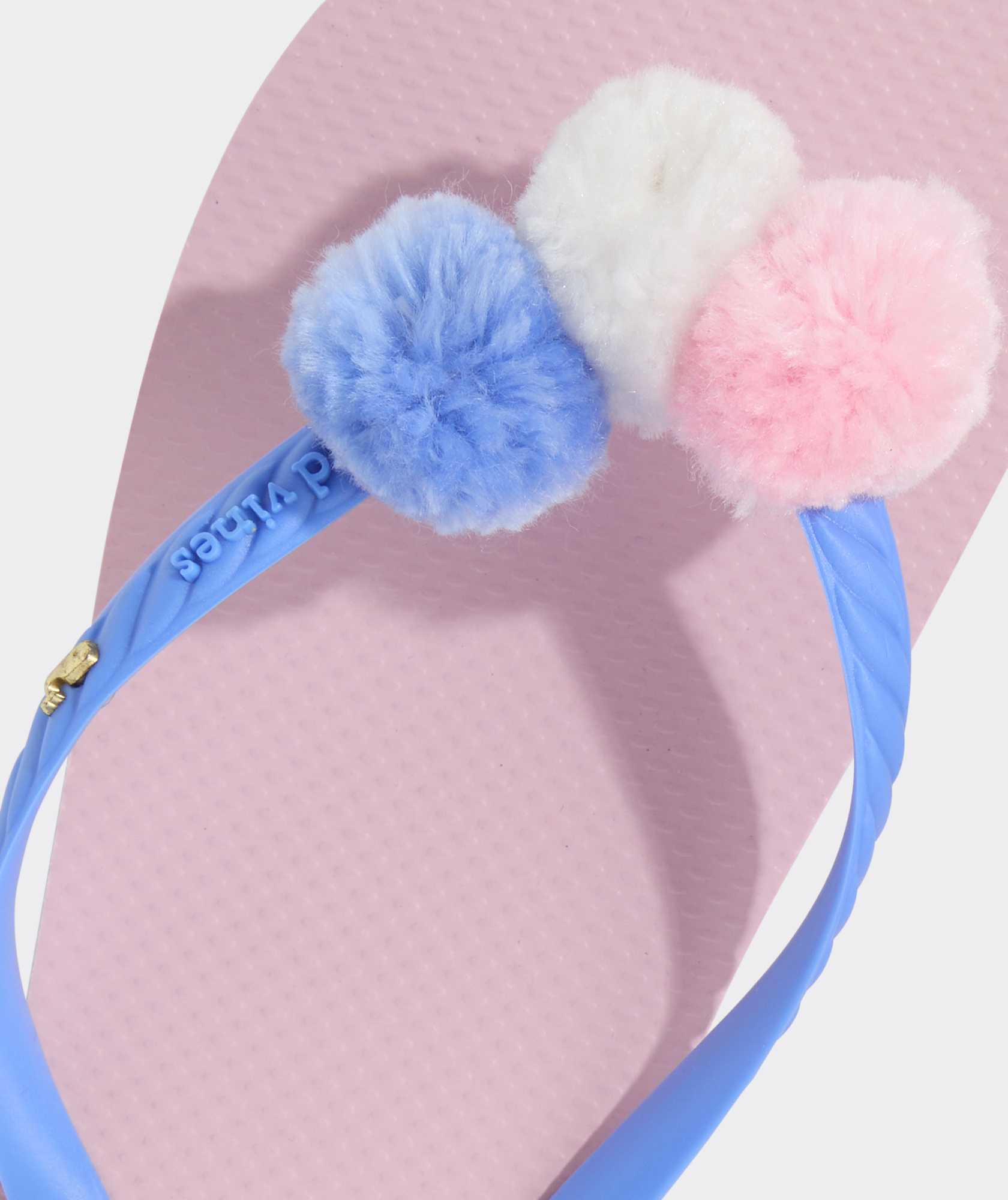 Girls' Pom-Pom Flip Flops