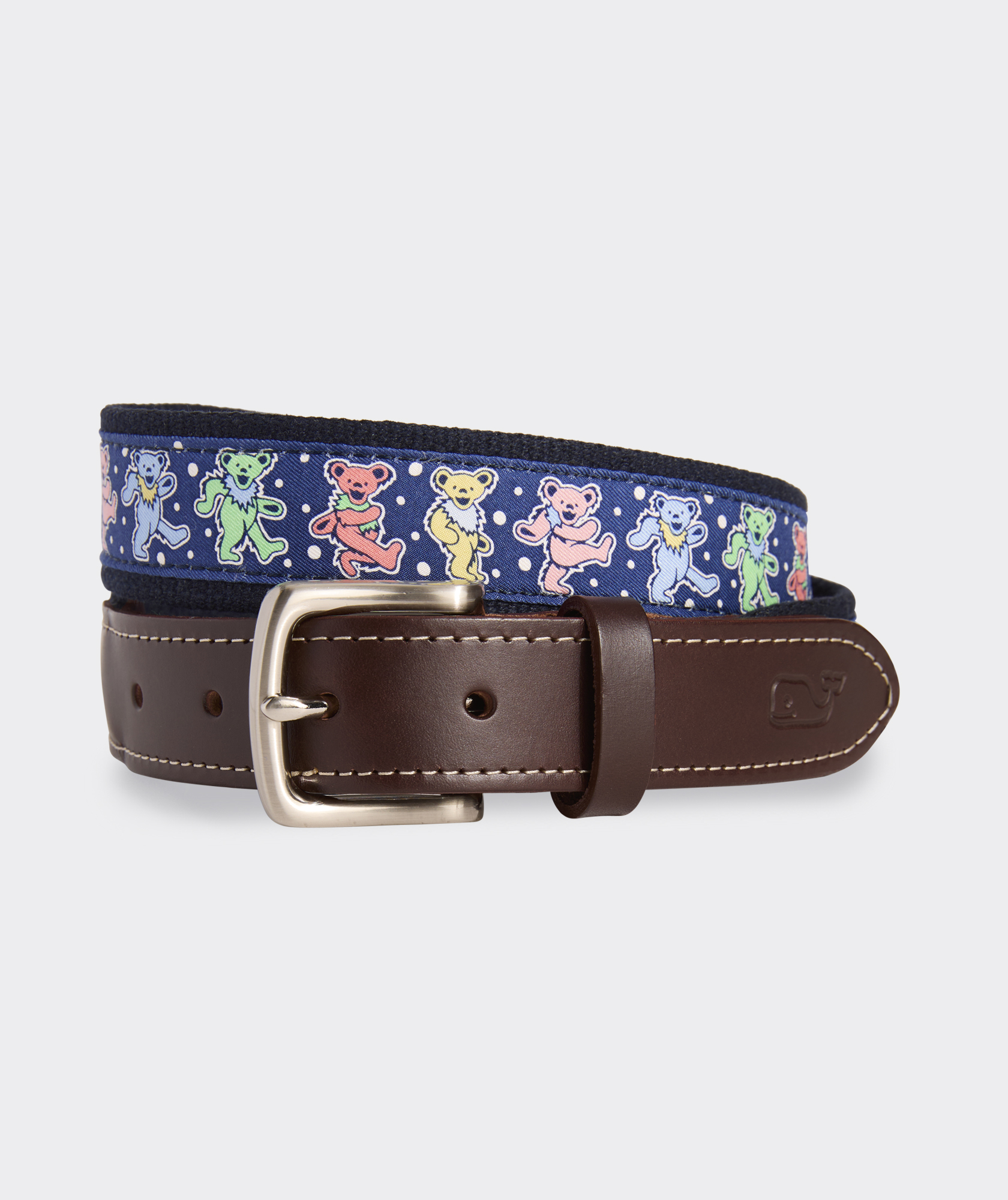 Grateful Dead x vineyard vines Dancing Bears Canvas Club Belt