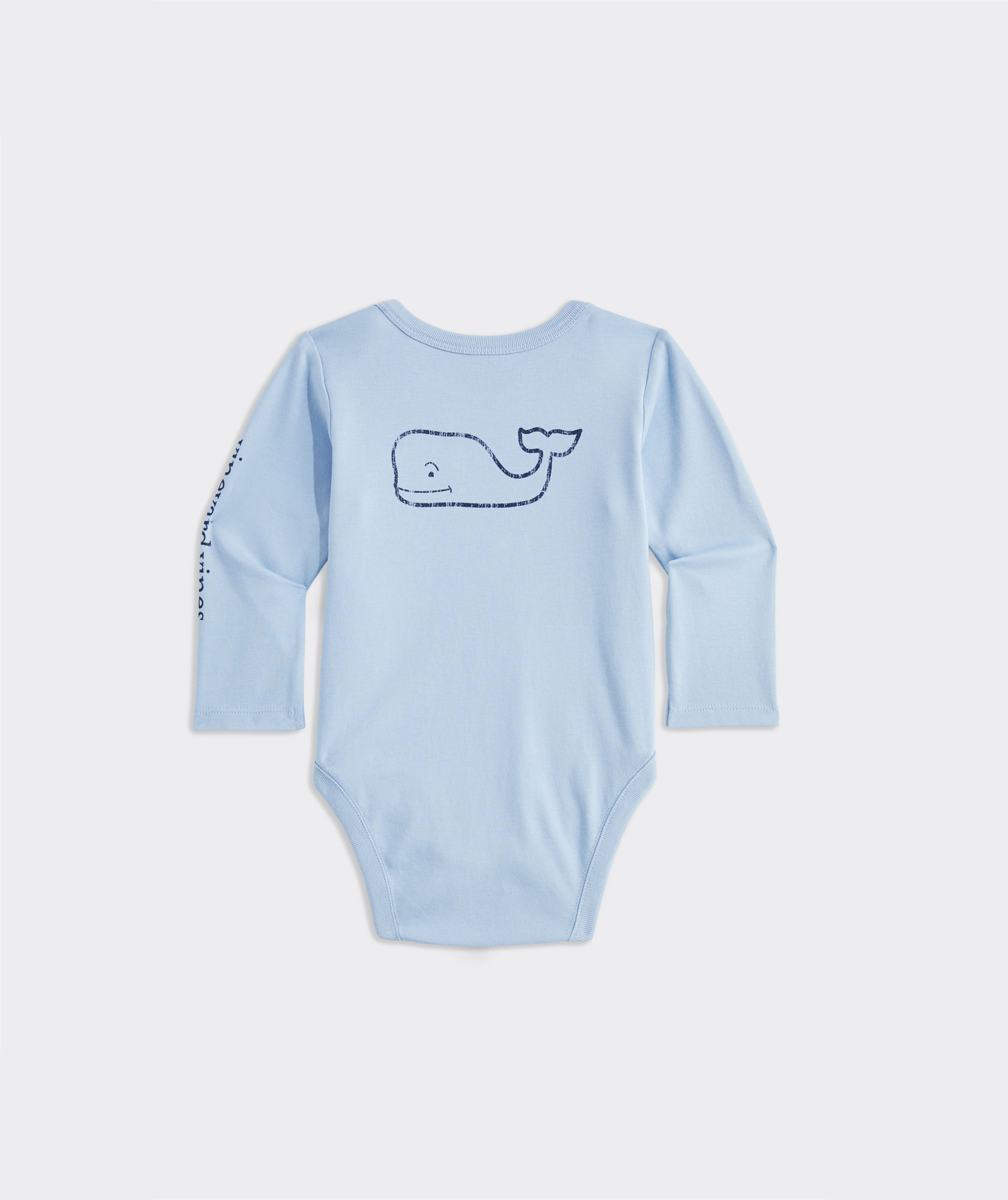 Baby Long-Sleeve Vintage Whale Body Suit