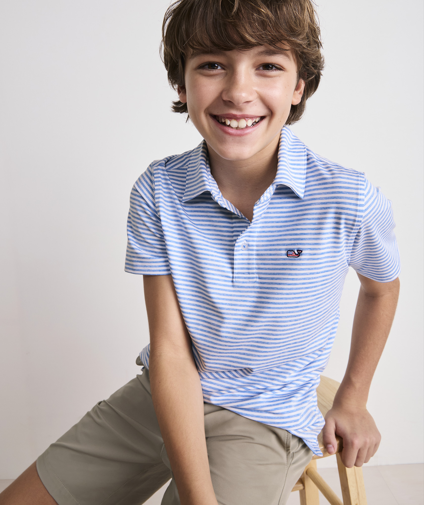Boys' USA Whale Winstead Sankaty Polo