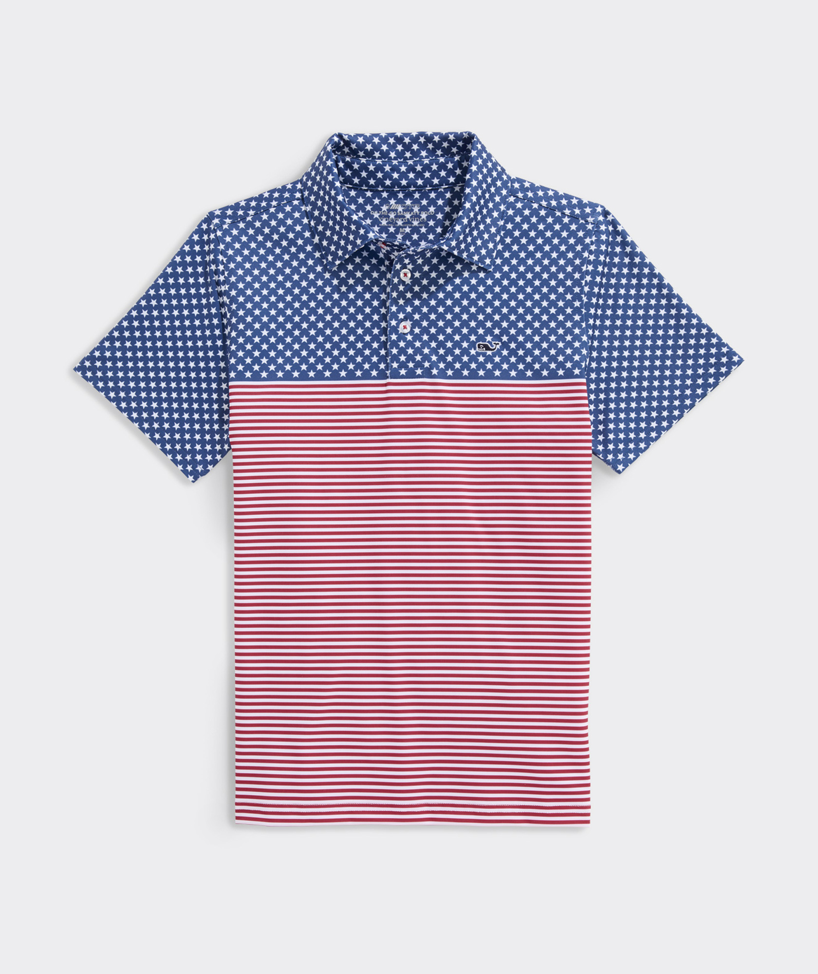 Boys' Americana Printed Sankaty Polo