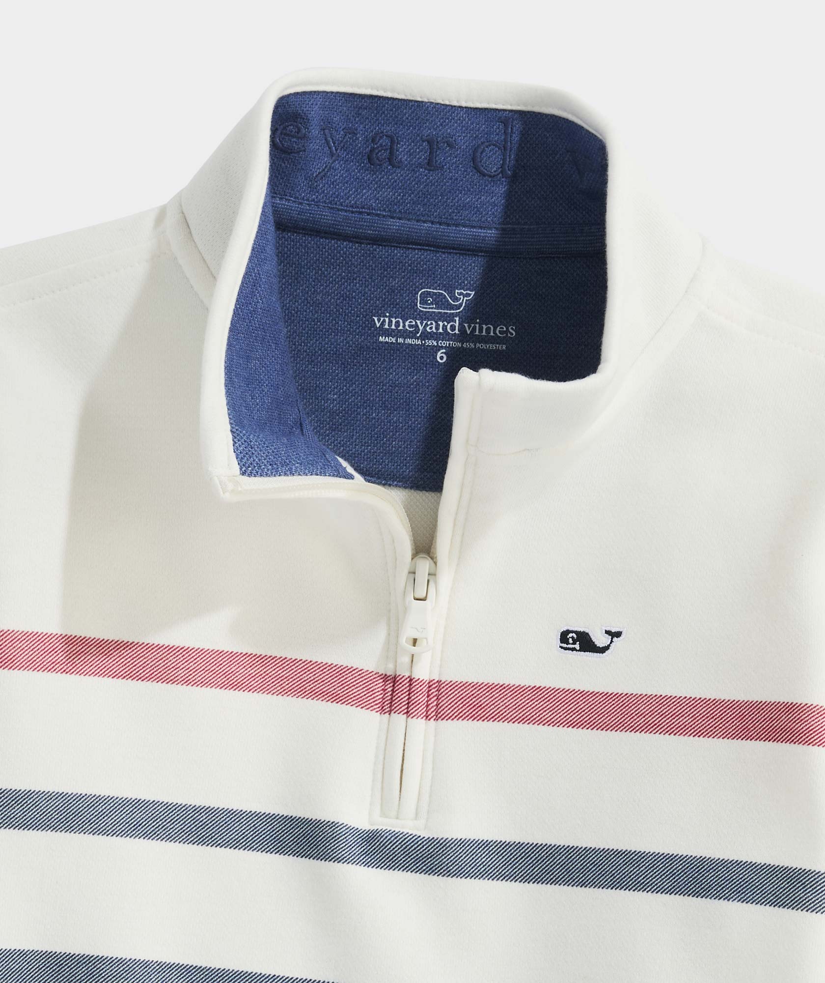 Boys' Breton Stripe Saltwater Quarter-Zip