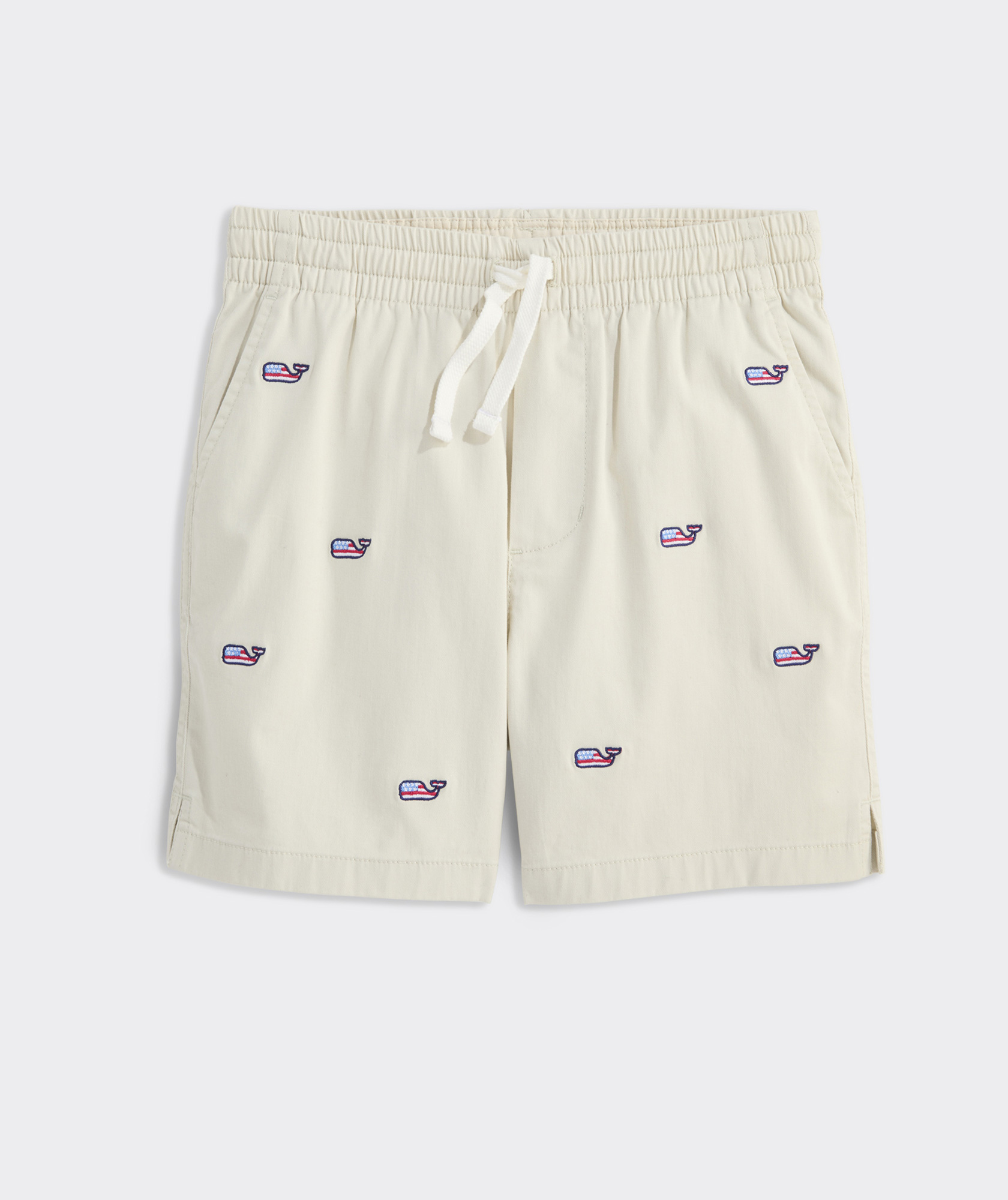 Boys' Americana Embroidered Pull-On Chino Shorts
