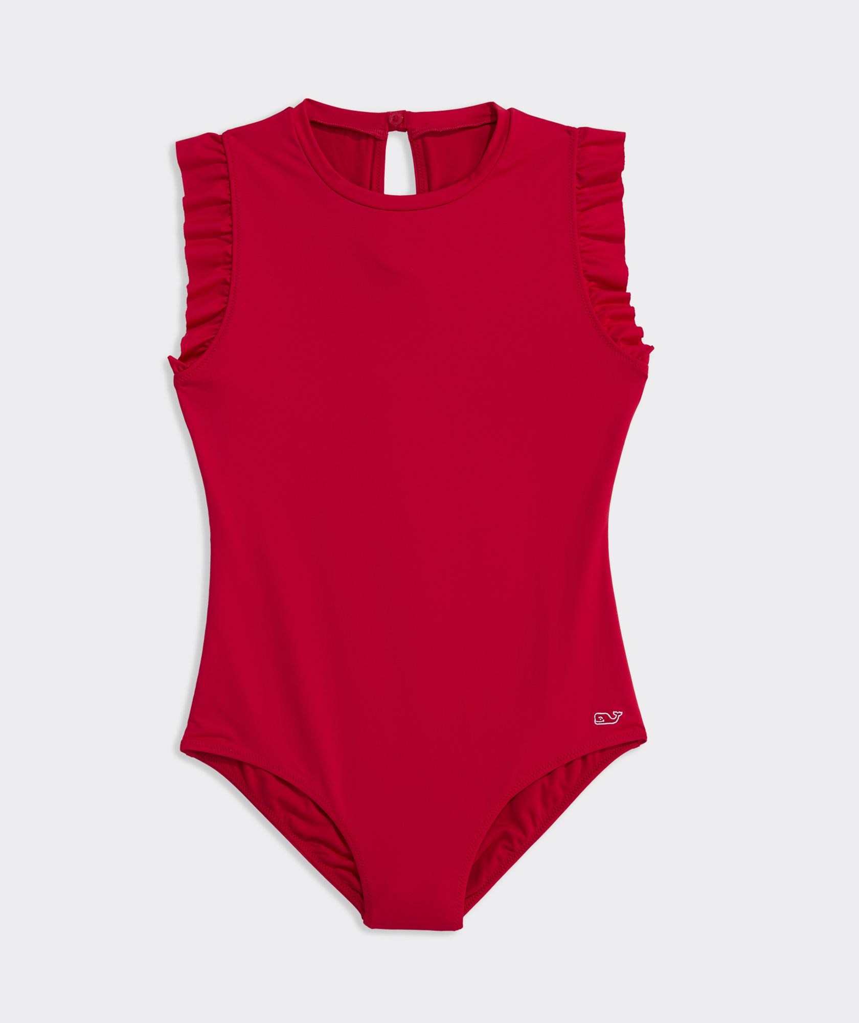 Girls' Ruffle Scoopneck One-Piece