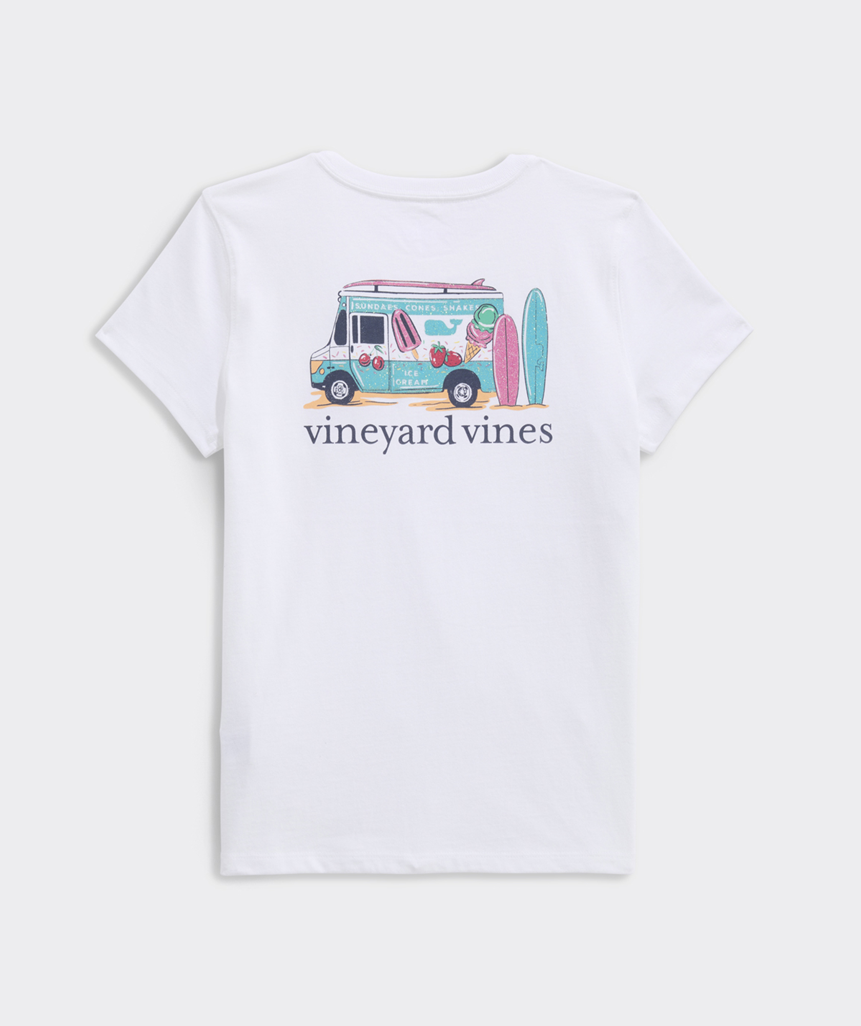 Girls' Glitter Ice Cream Truck Short-Sleeve Pocket Tee
