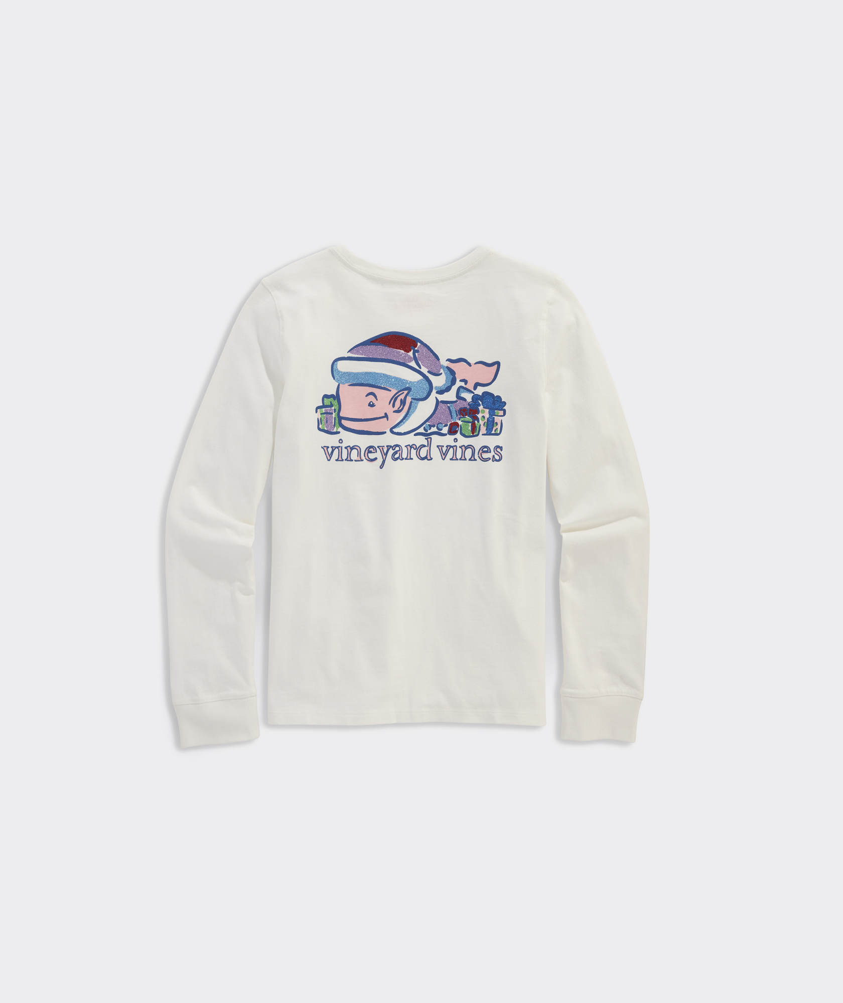 Girls' Watercolor Elf Whale Long-Sleeve Tee