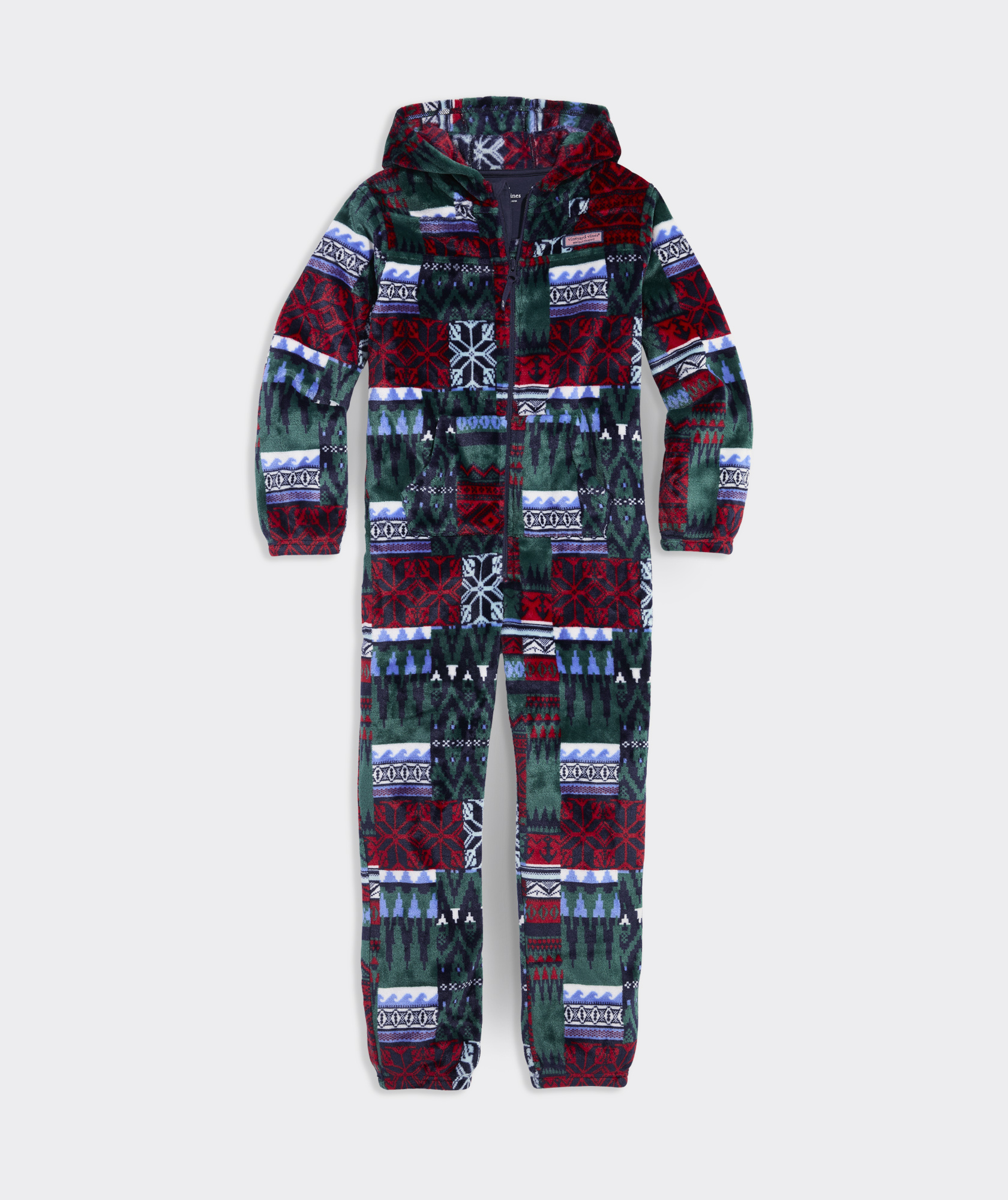 Kids' Hooded High-Pile One-Piece Pajama