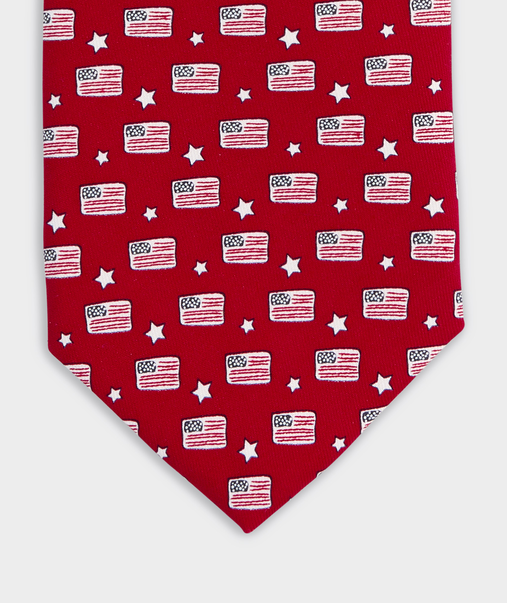 Flags & Stars Silk Tie