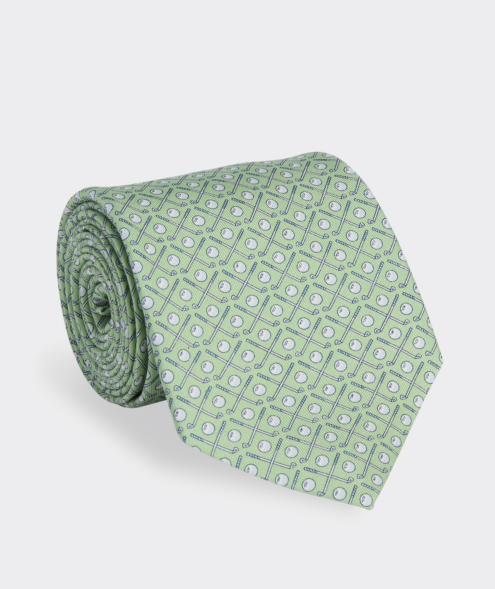 Golf Clubs Silk Tie