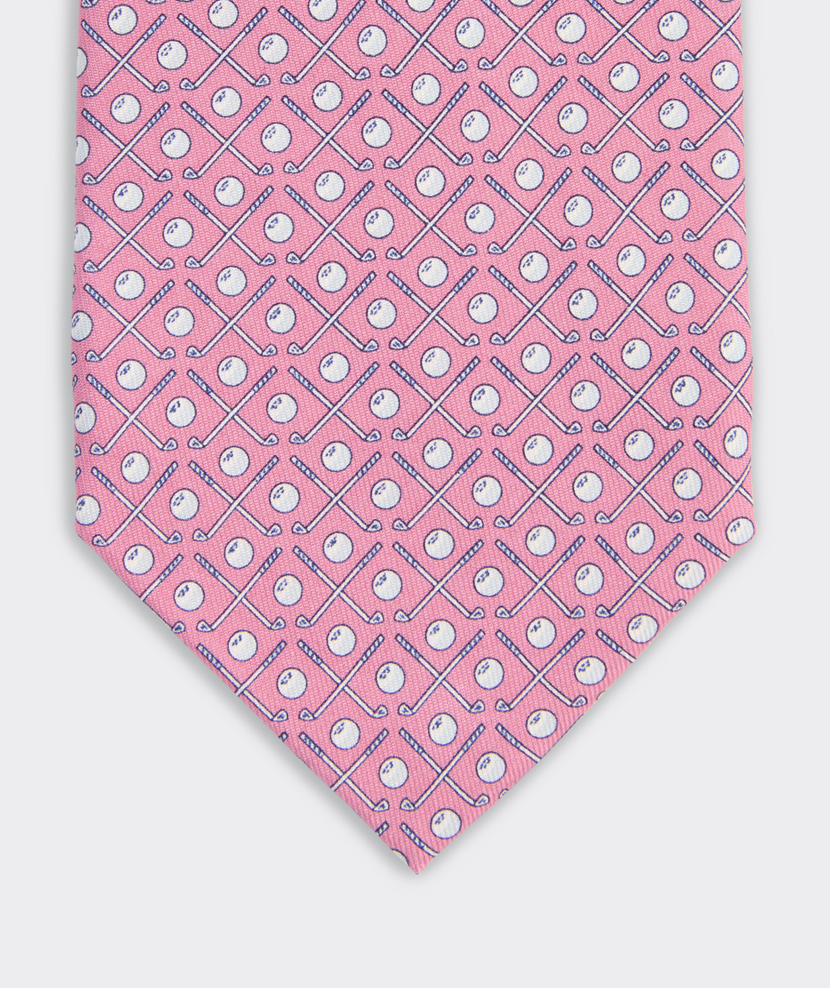 Golf Clubs Silk Tie