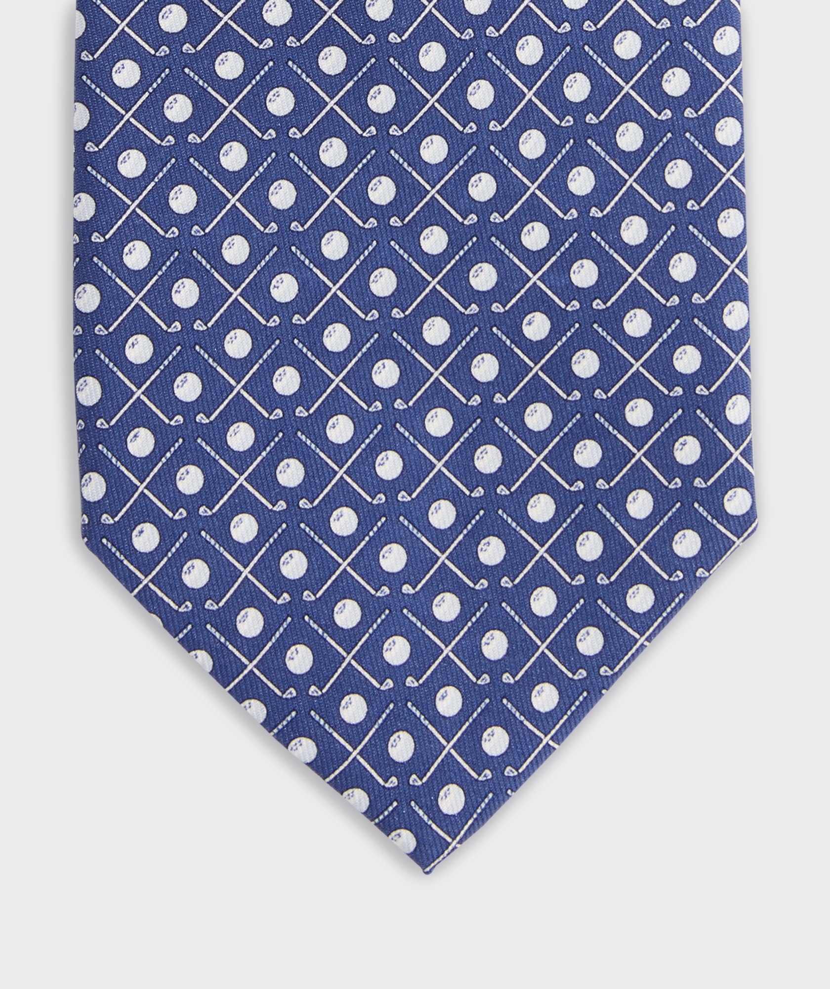 Golf Clubs Silk Tie