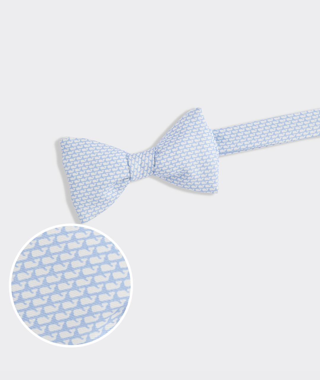 Micro Whales Silk Bow Tie