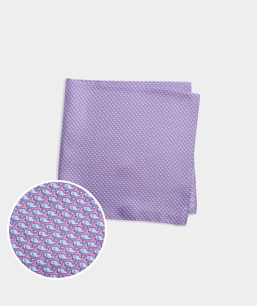 Vineyard Whale Printed Pocket Square