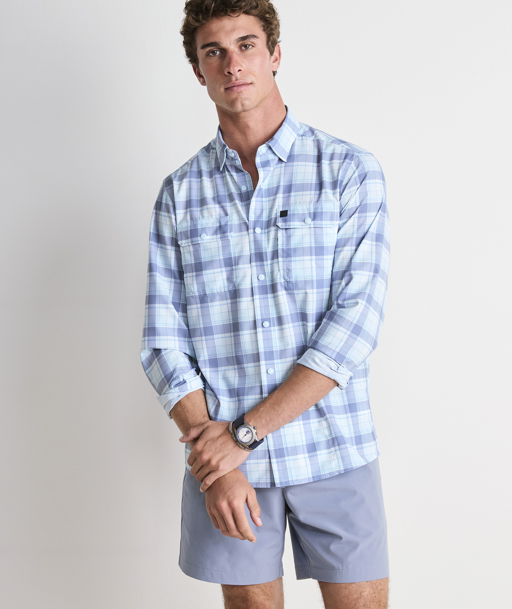 Largo Plaid Performance Harbor Shirt