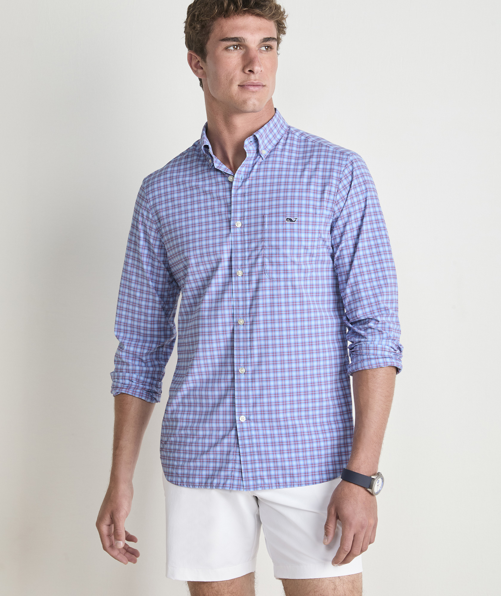 Cobia Check Featherweight Performance Shirt