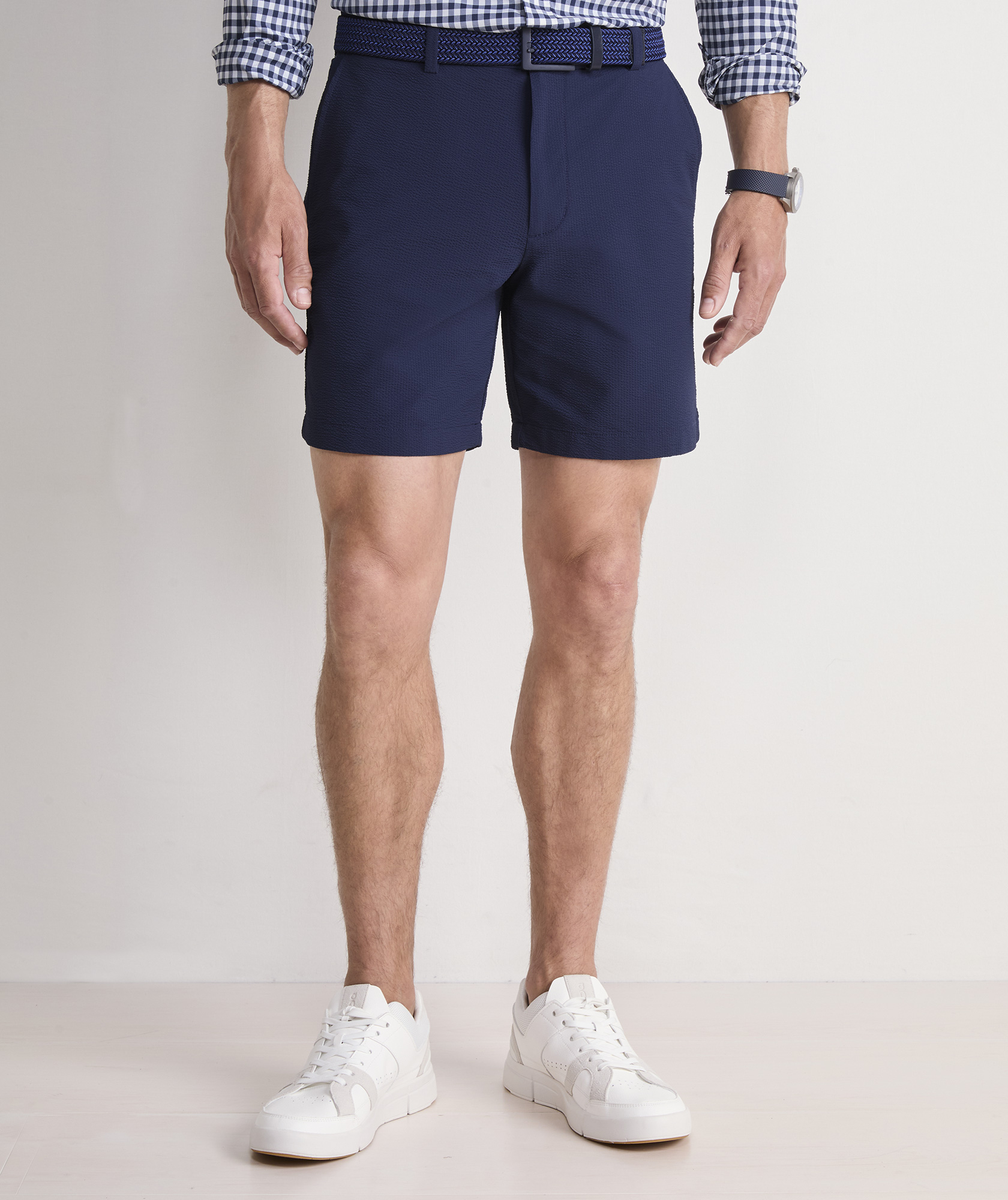 7 Inch On-The-Go Seersucker Shorts