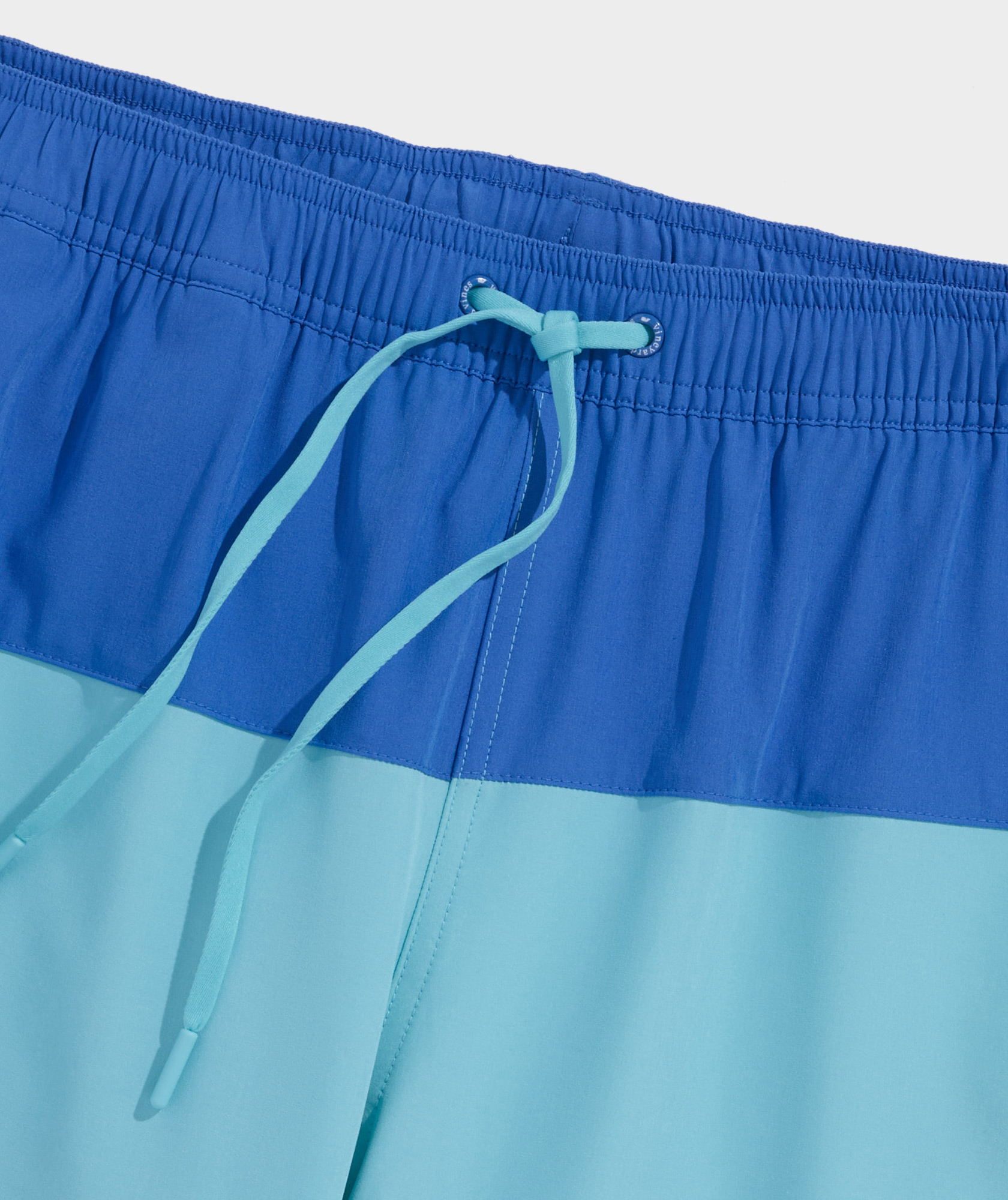 7 Inch Colorblock Piped Chappy Swim Trunks
