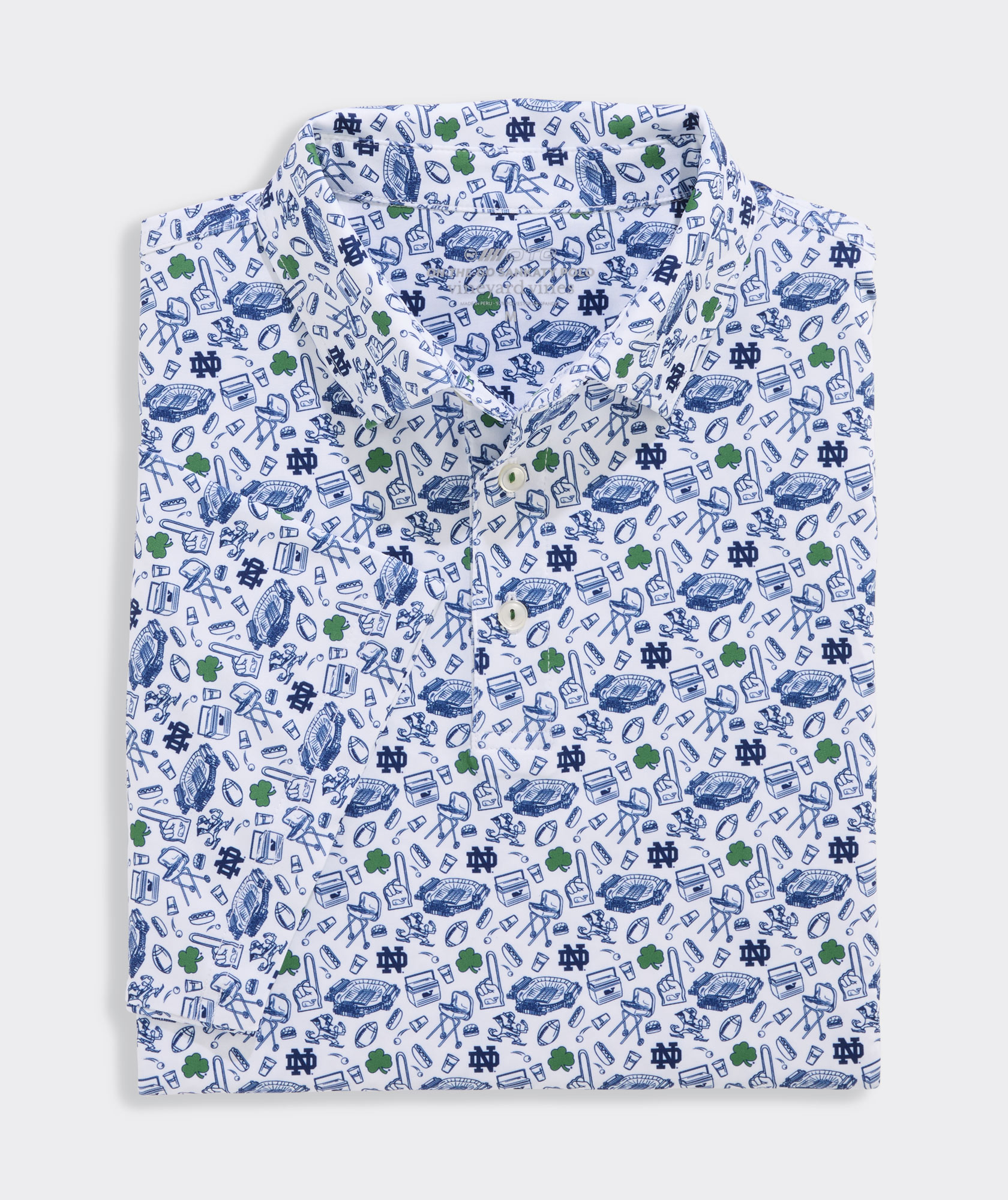 University of Notre Dame Men's Printed Sankaty Polo