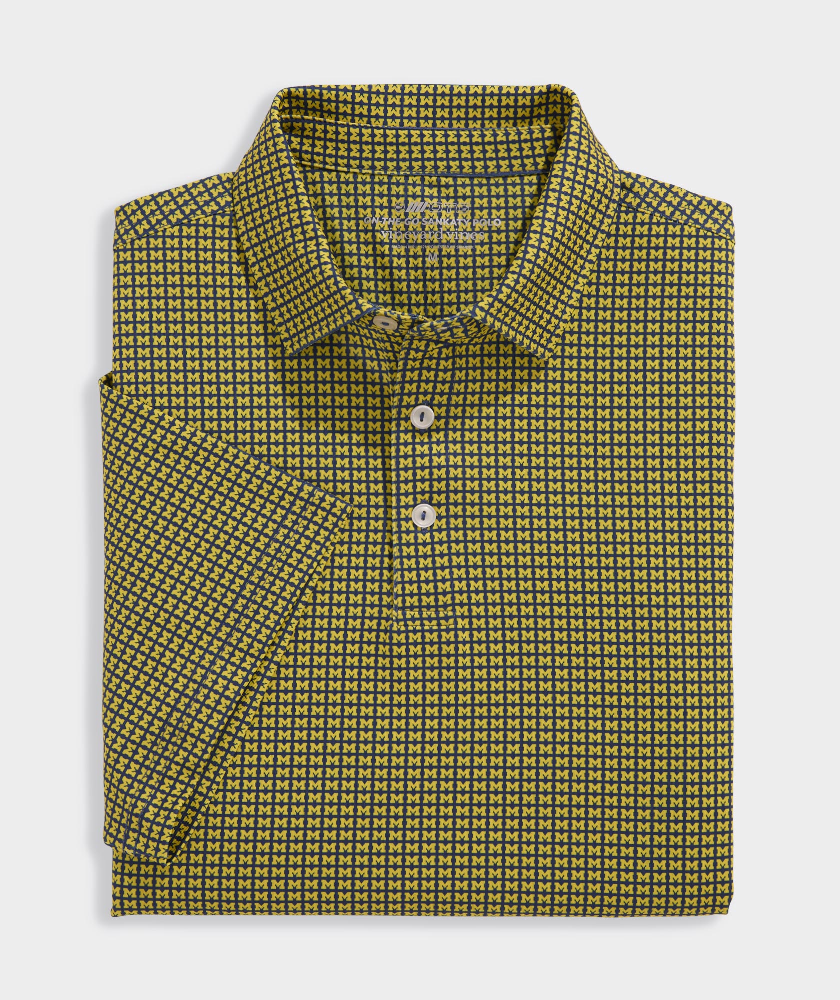 University of Michigan Men's Printed Sankaty Polo