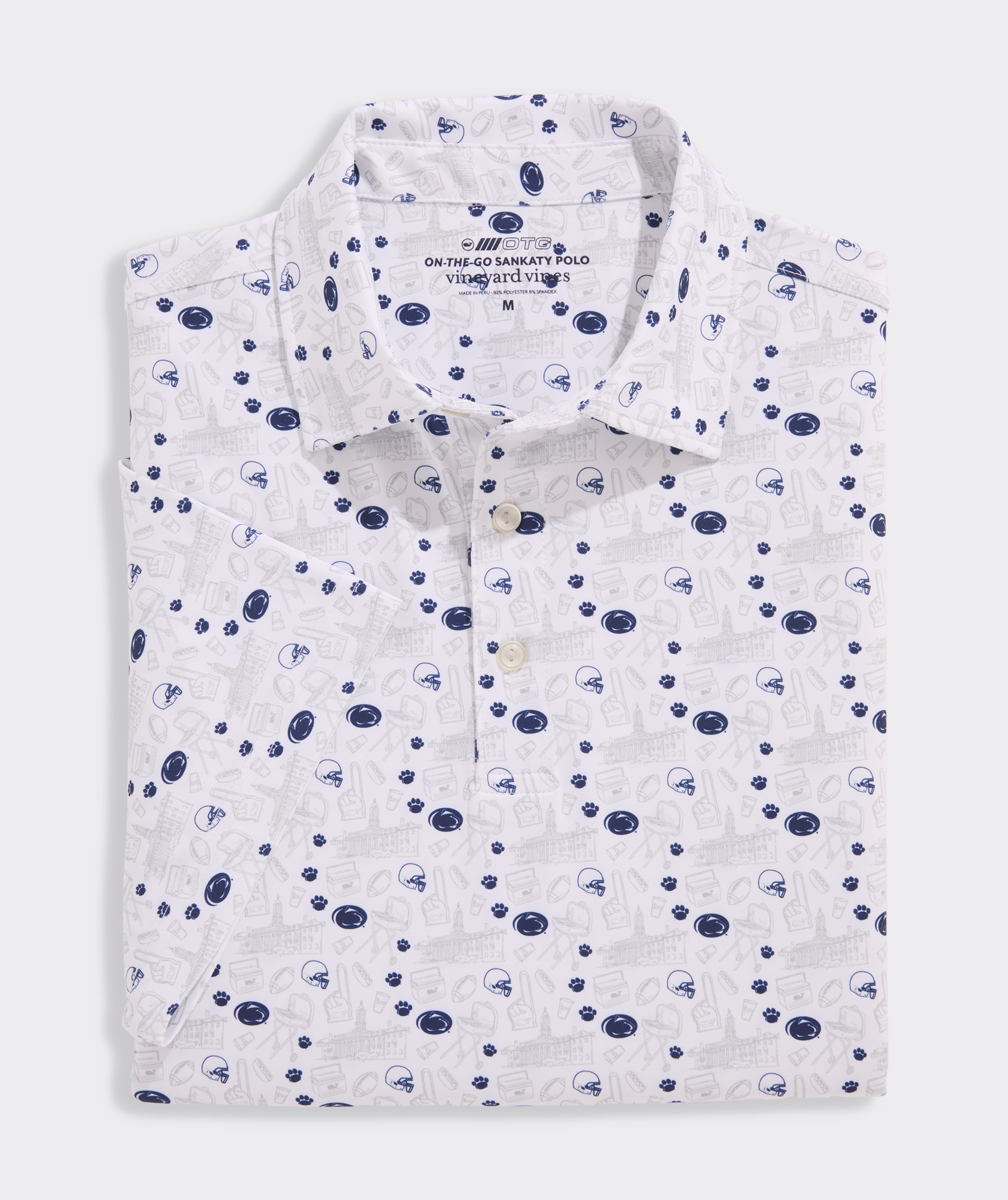Penn State University Men's Printed Sankaty Polo