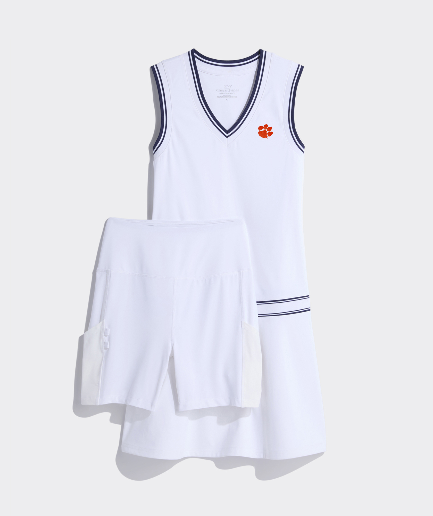 Women's Clemson Sleeveless Drop-Waist Dress