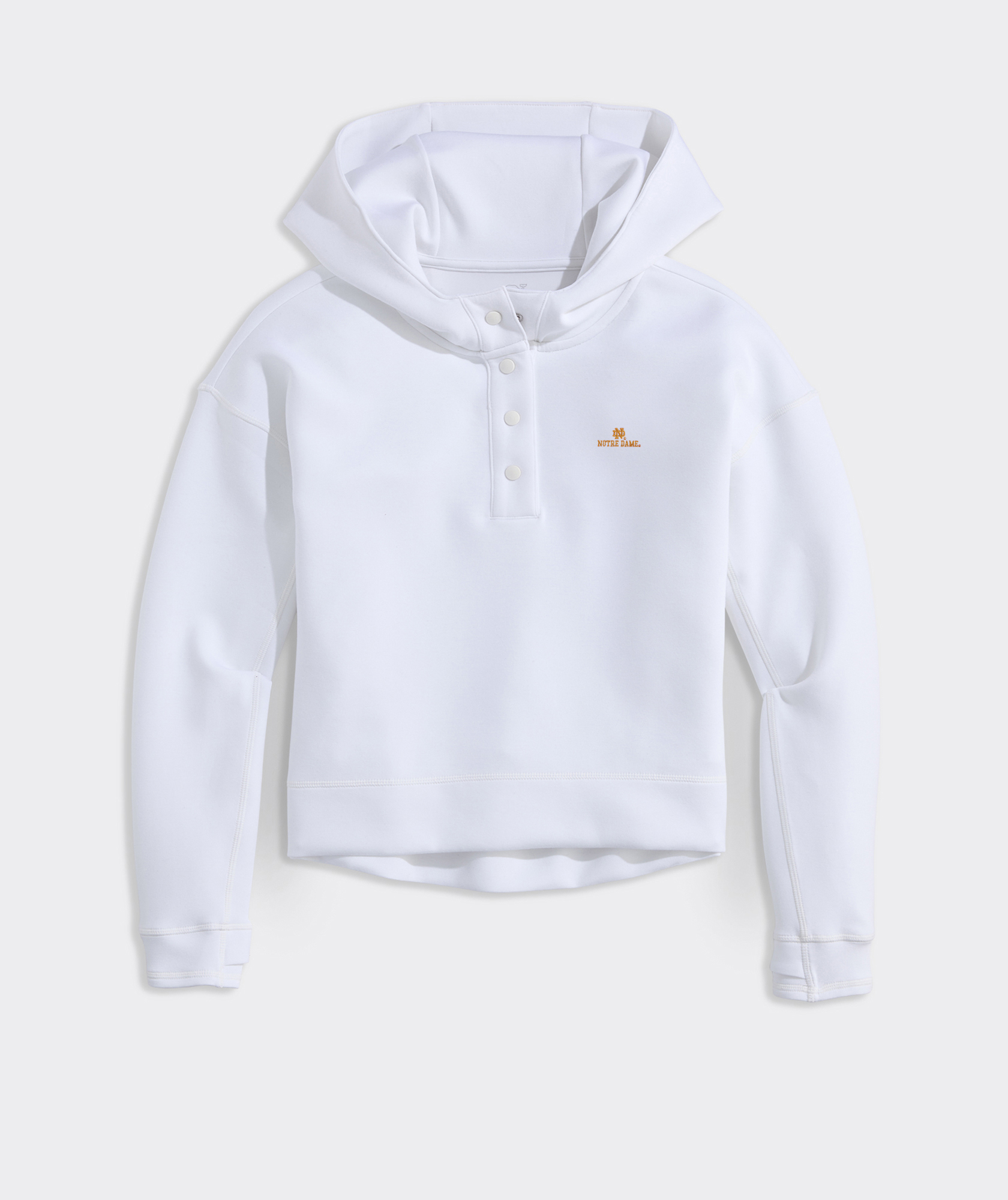 Women's University Of Notre Dame Snap-Front Hooded Pullover