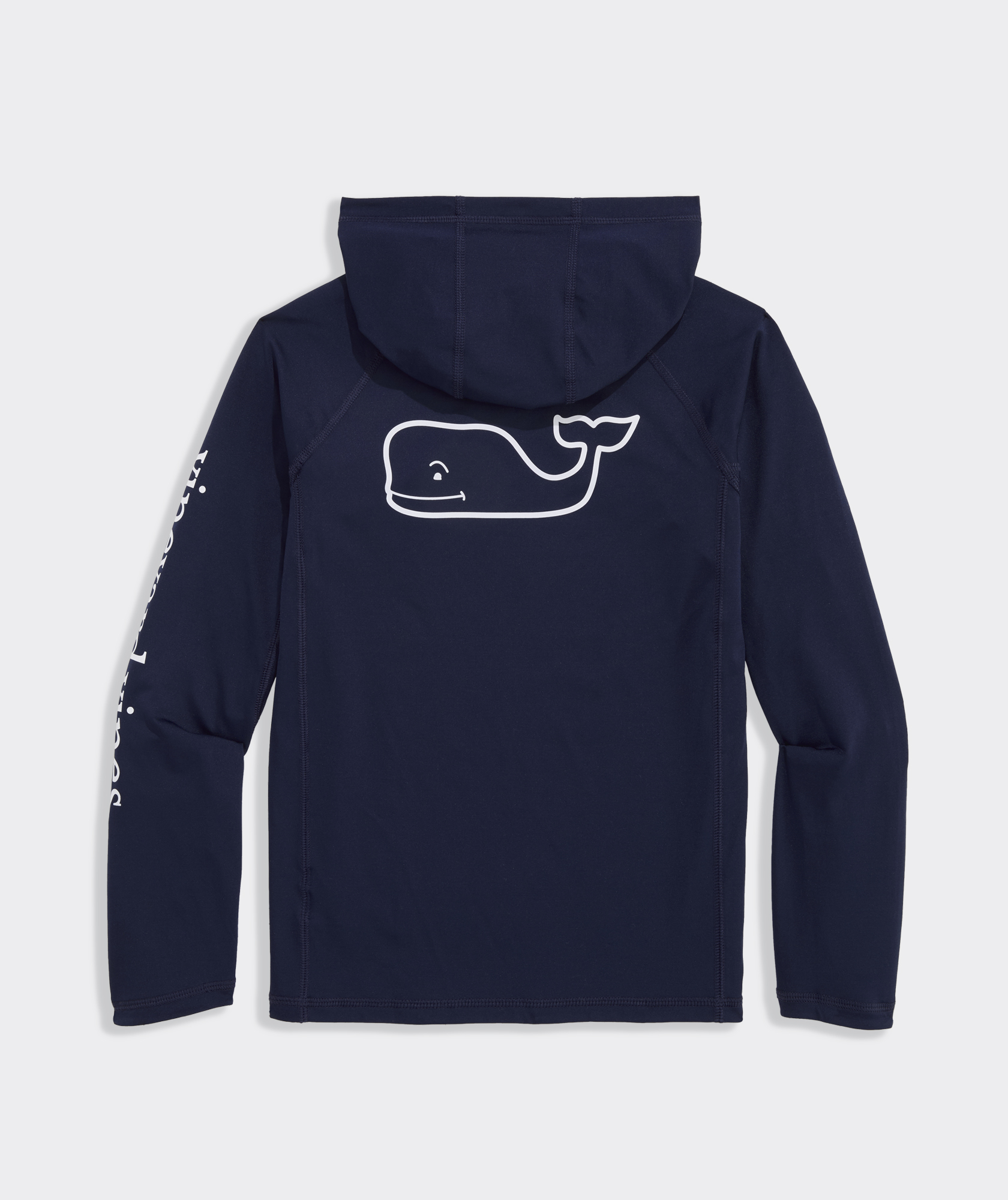 Boys' Whale Outline Harbor Sun Performance Hoodie Tee