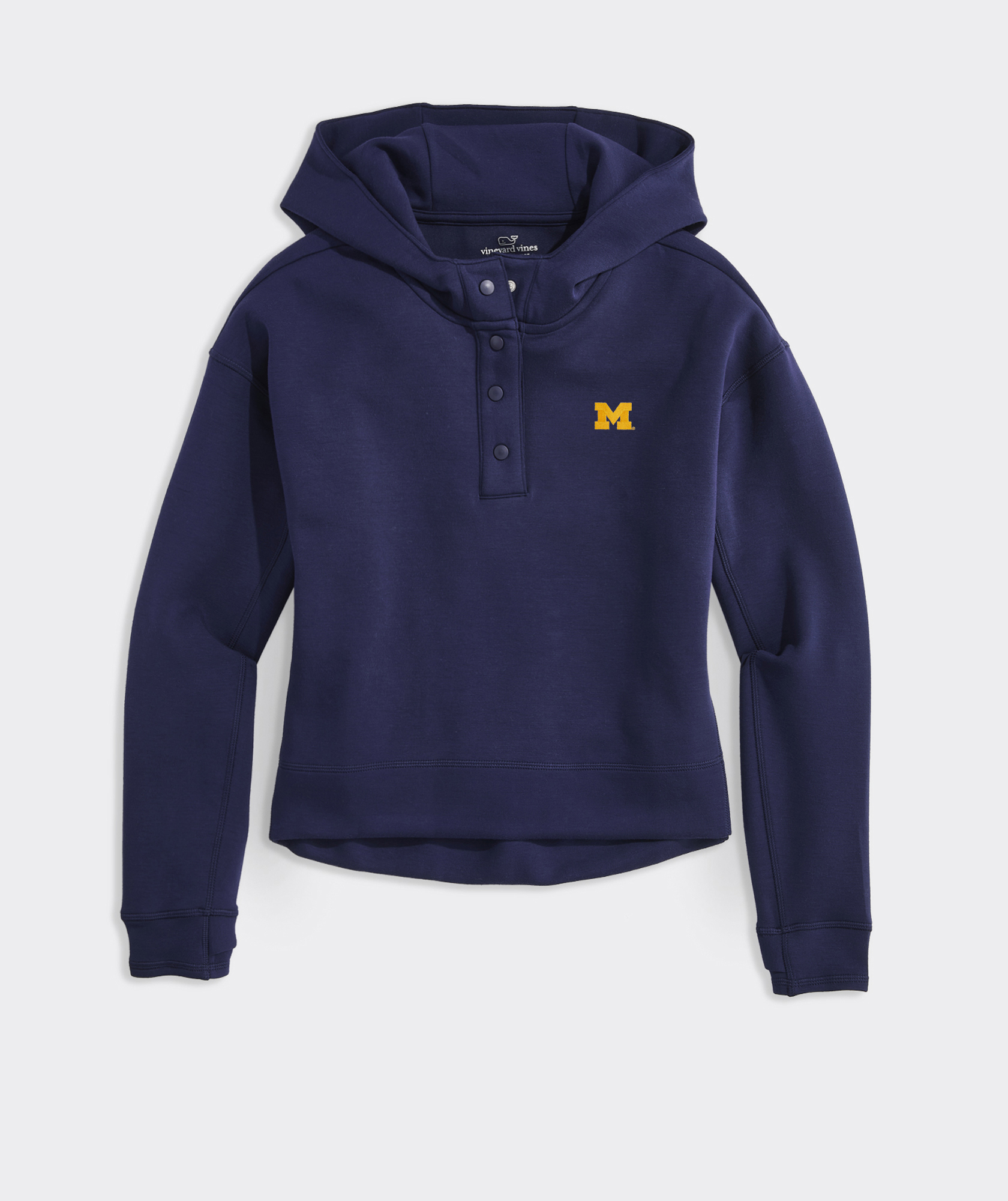 Women's University Of Michigan Snap-Front Hooded Pullover