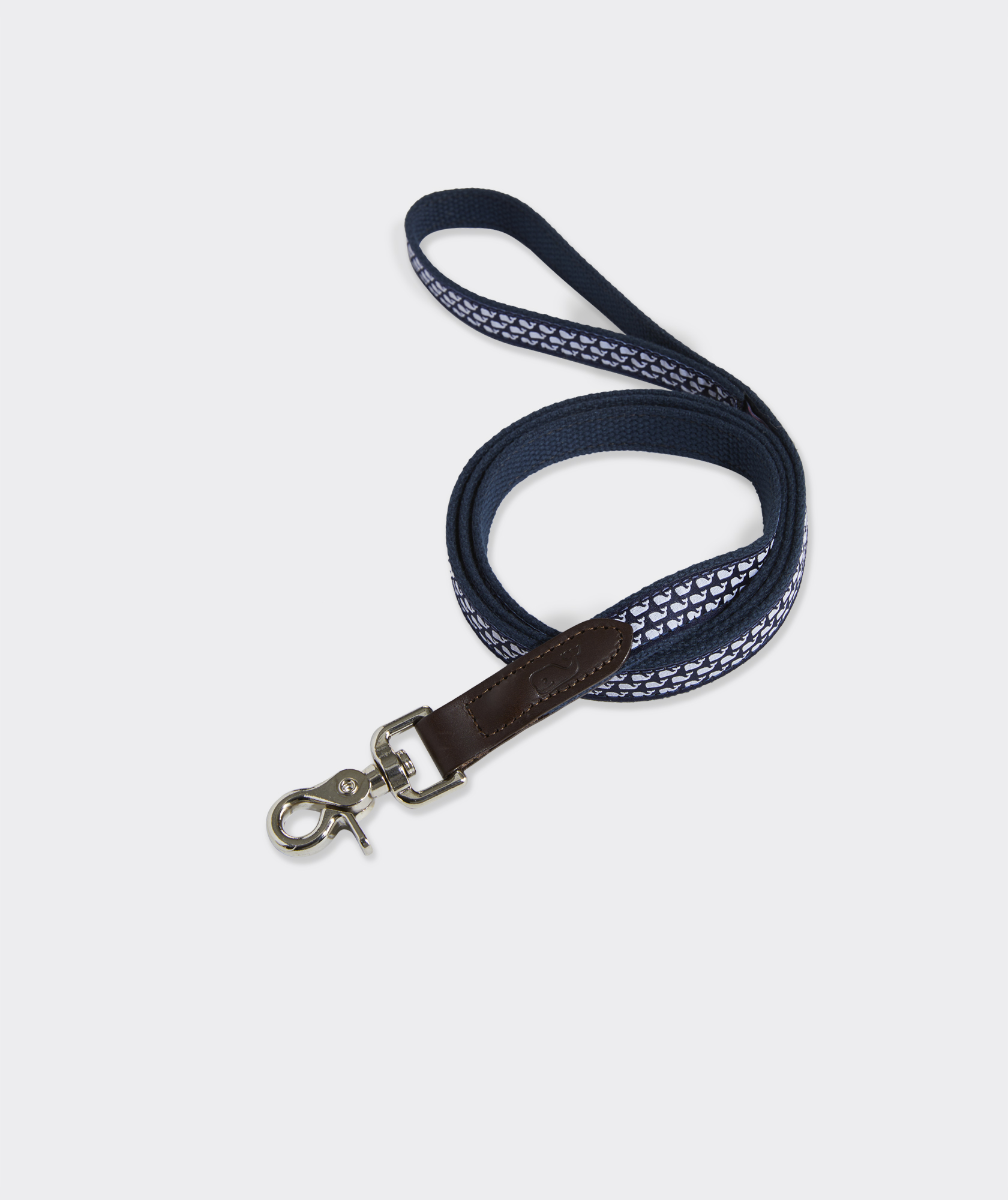 Micro Whale Leather Canvas Club Dog Leash
